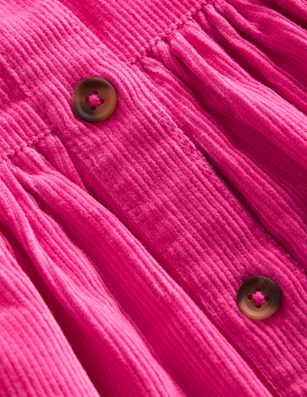 Button-through Pinafore Dress-Raspberry Pink