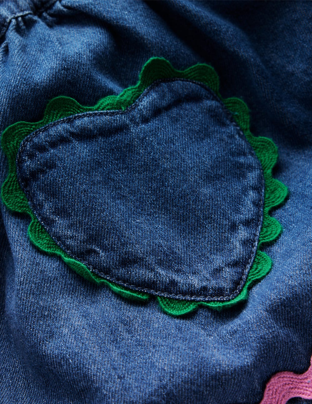Ric Rac Skirt-Mid Vintage Denim