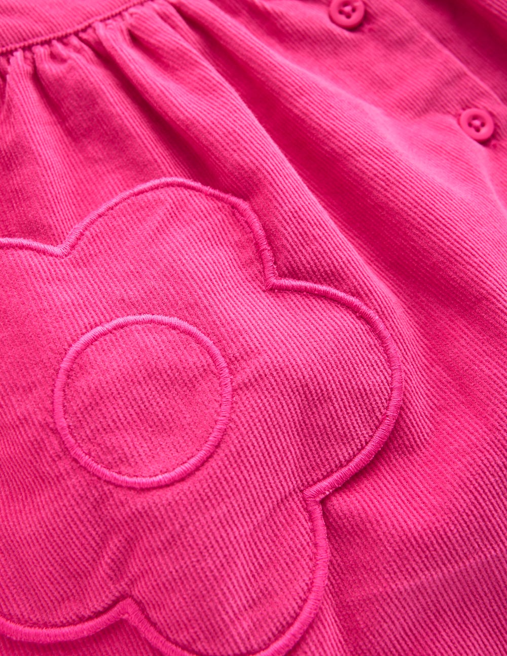 Button-through Mini Skirt-Raspberry Pink
