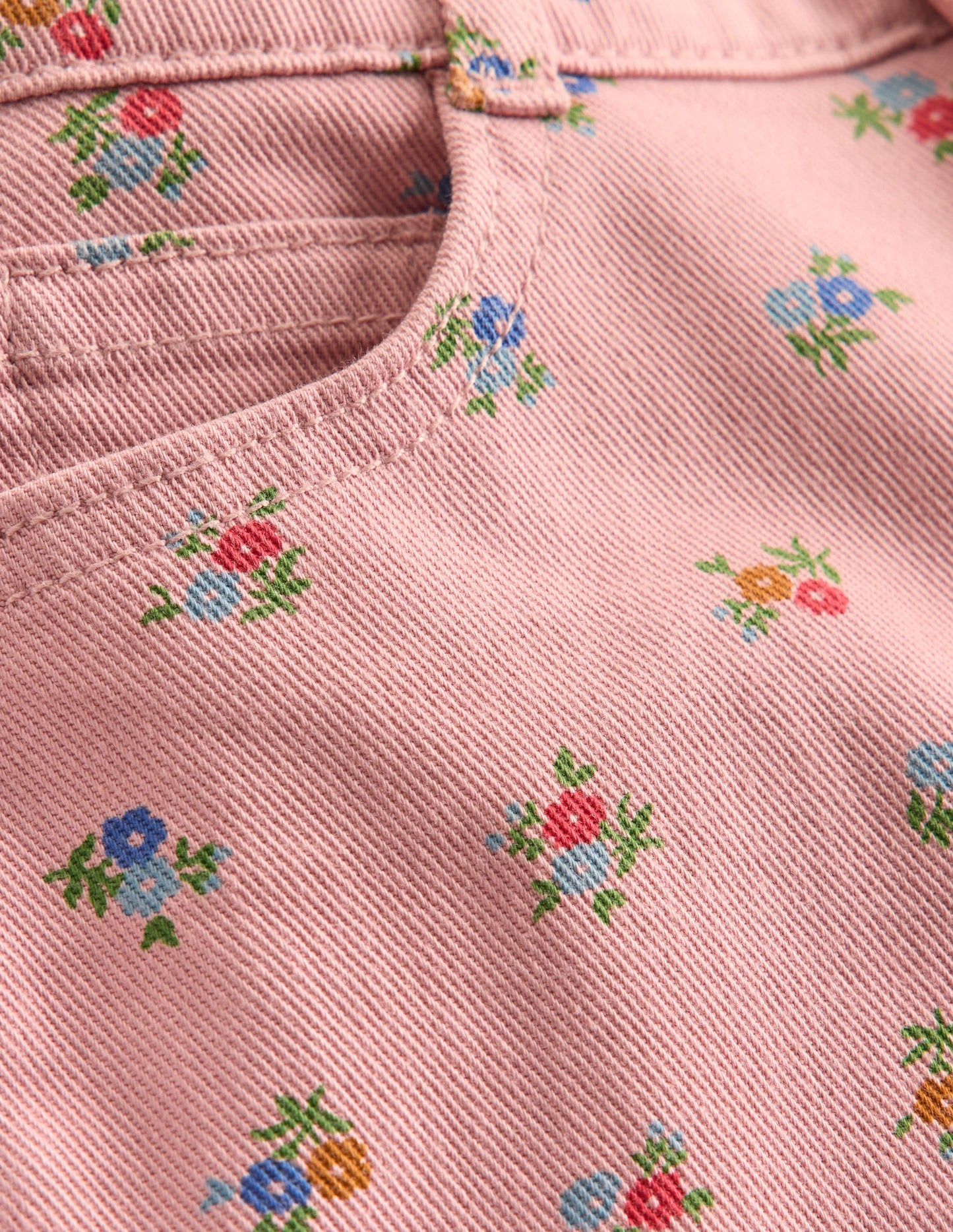 Wide Leg Trouser-Vintage Pink Ditsy