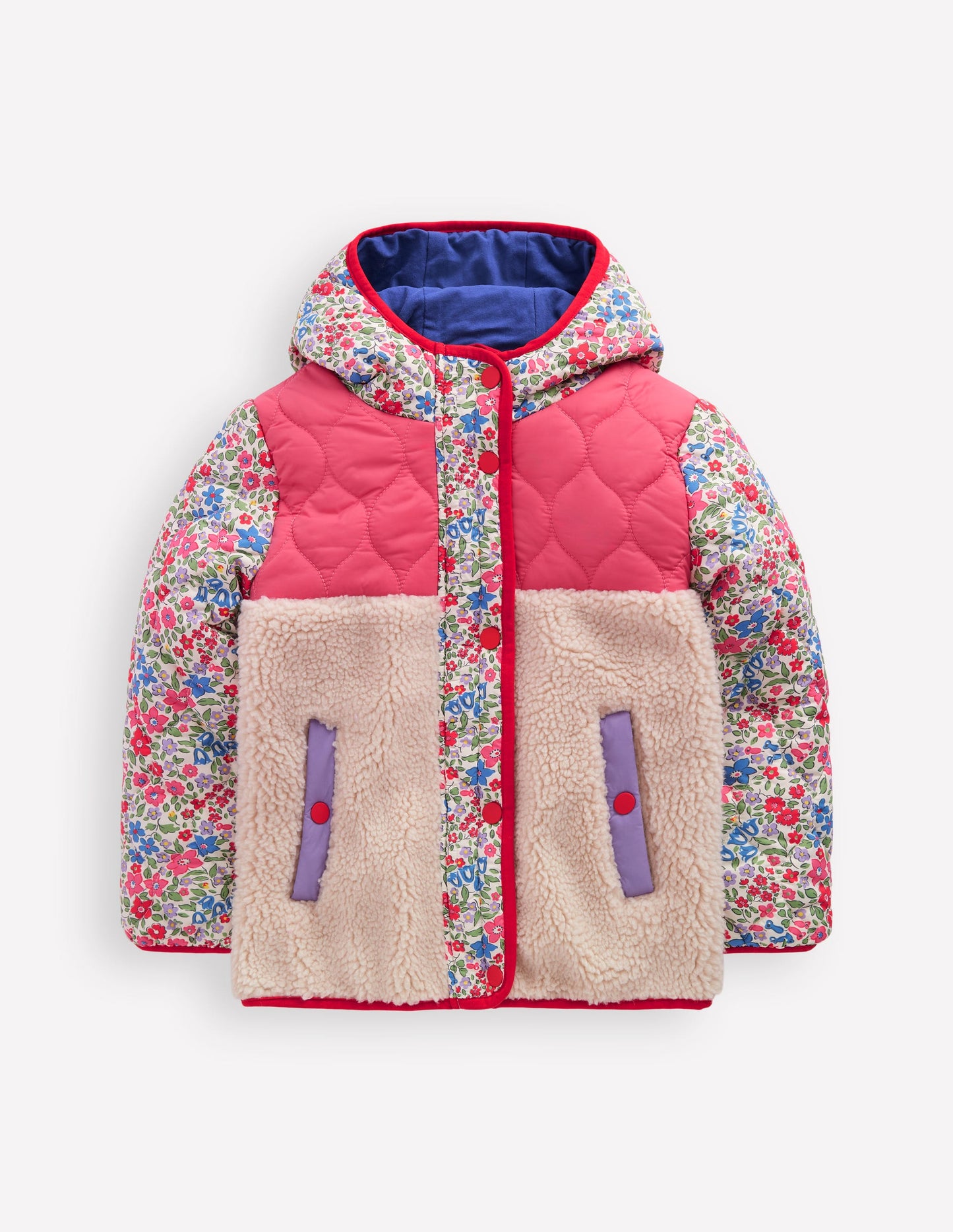Janie Borg Mix Jacket-Rose Pink Flowerbed