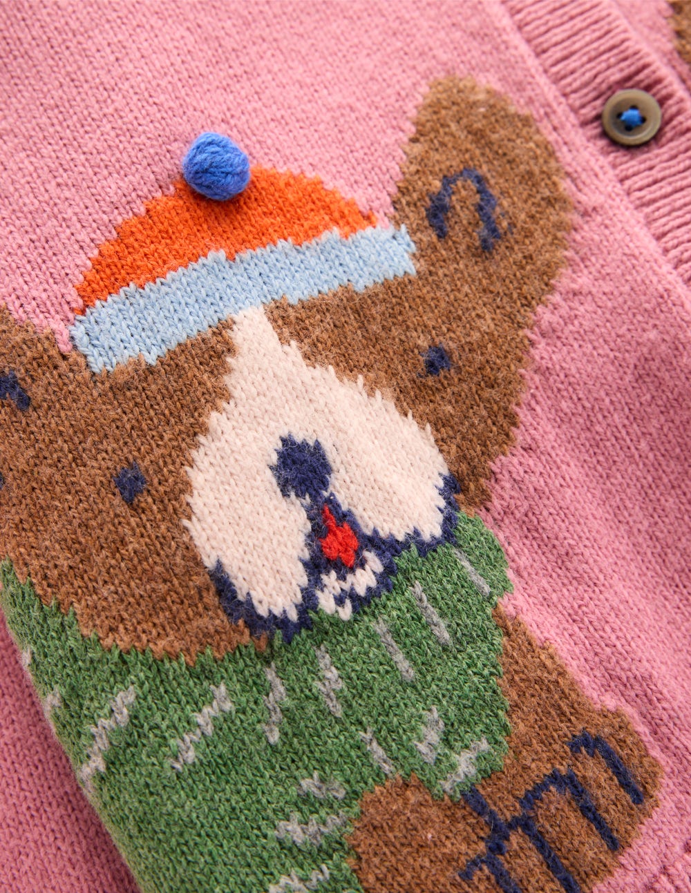 Fun Logo Cardigan-Pink Haze Frenchies