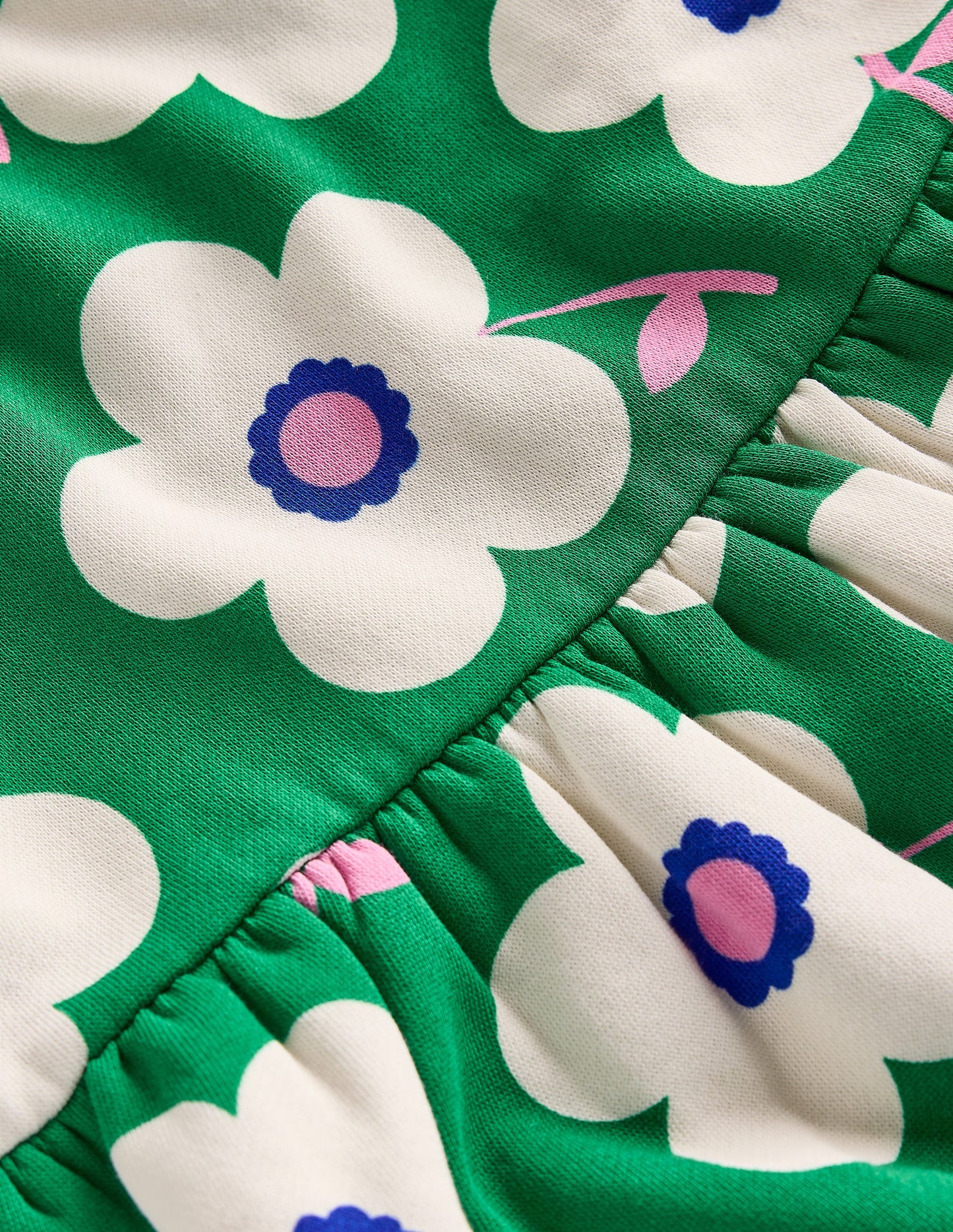 Cosy Sweatshirt Dress-Rich Emerald Giant Daisy