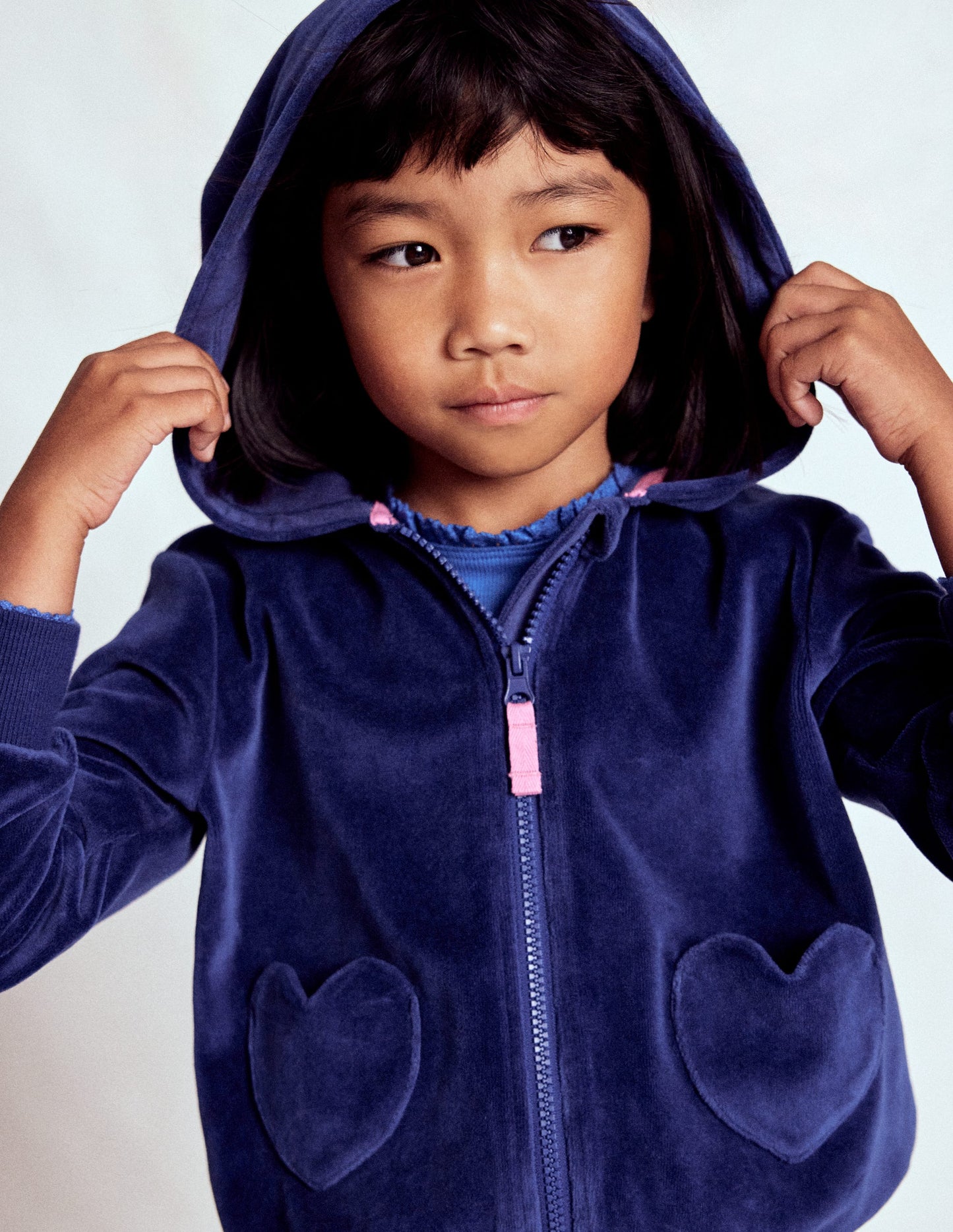 Velour Hoodie-Starboard Blue