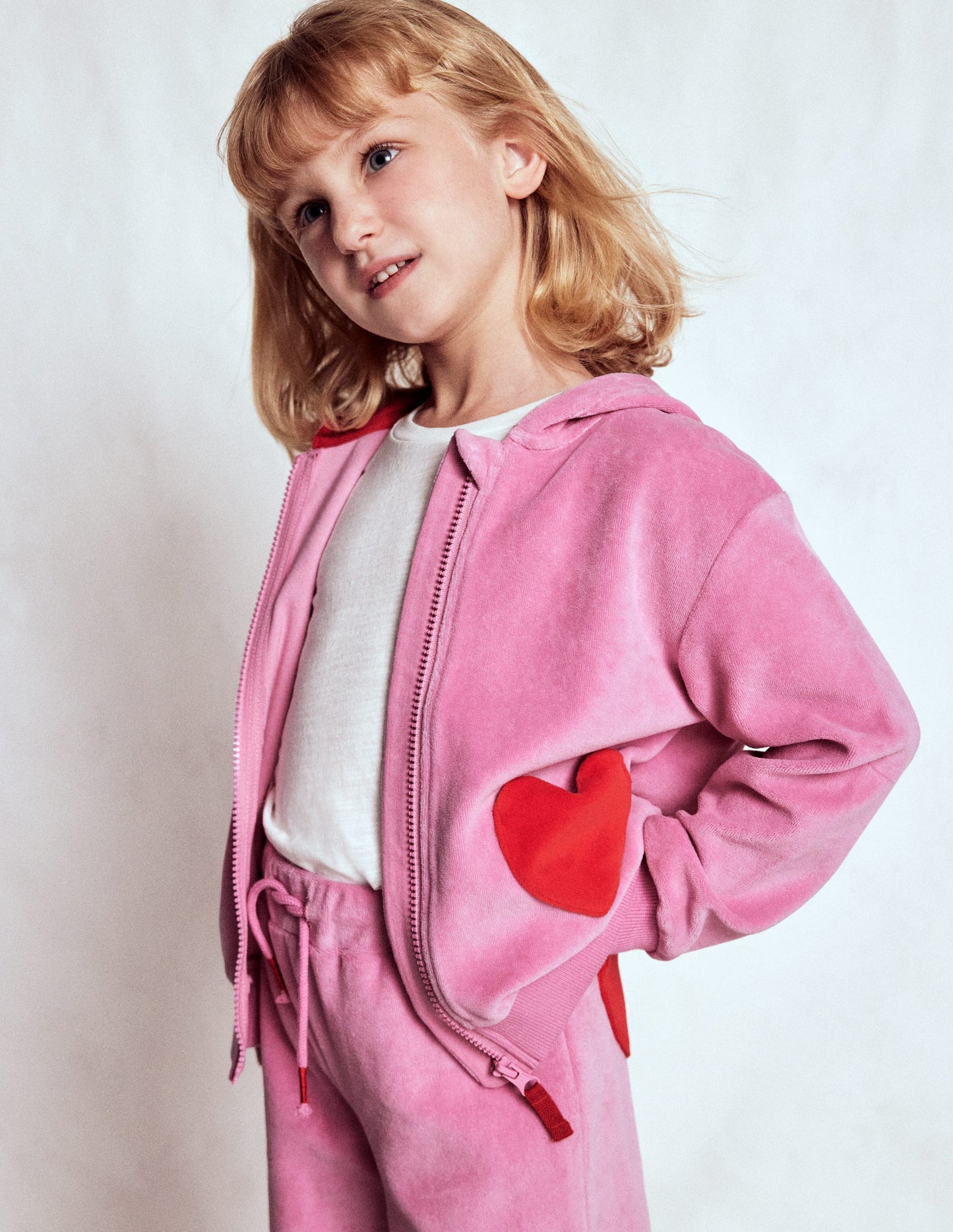 Velour Hoodie-Formica Pink