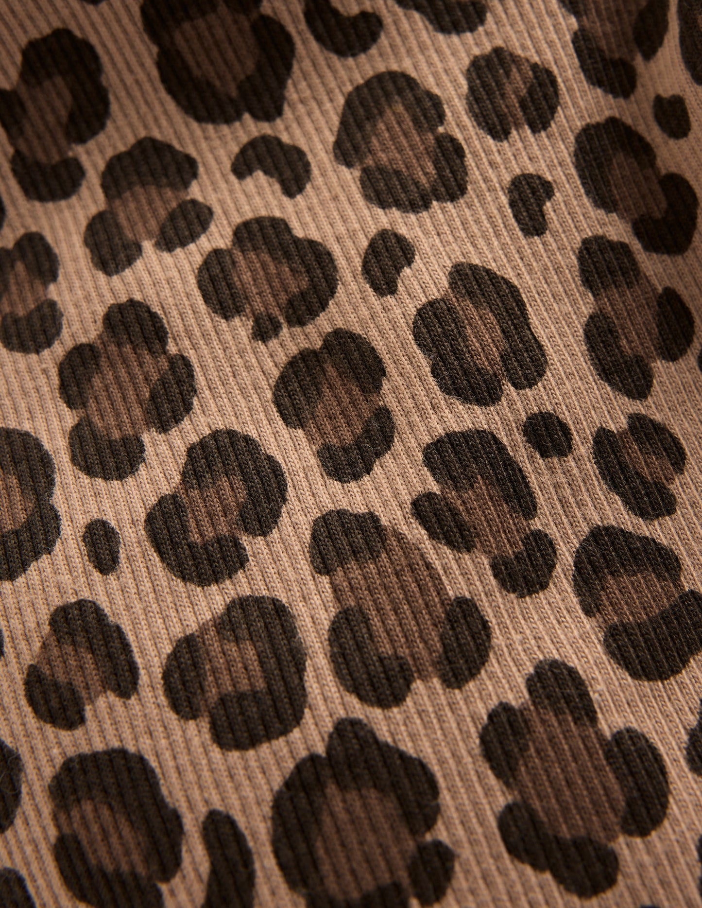 Ribbed Flare Leggings-Leopard