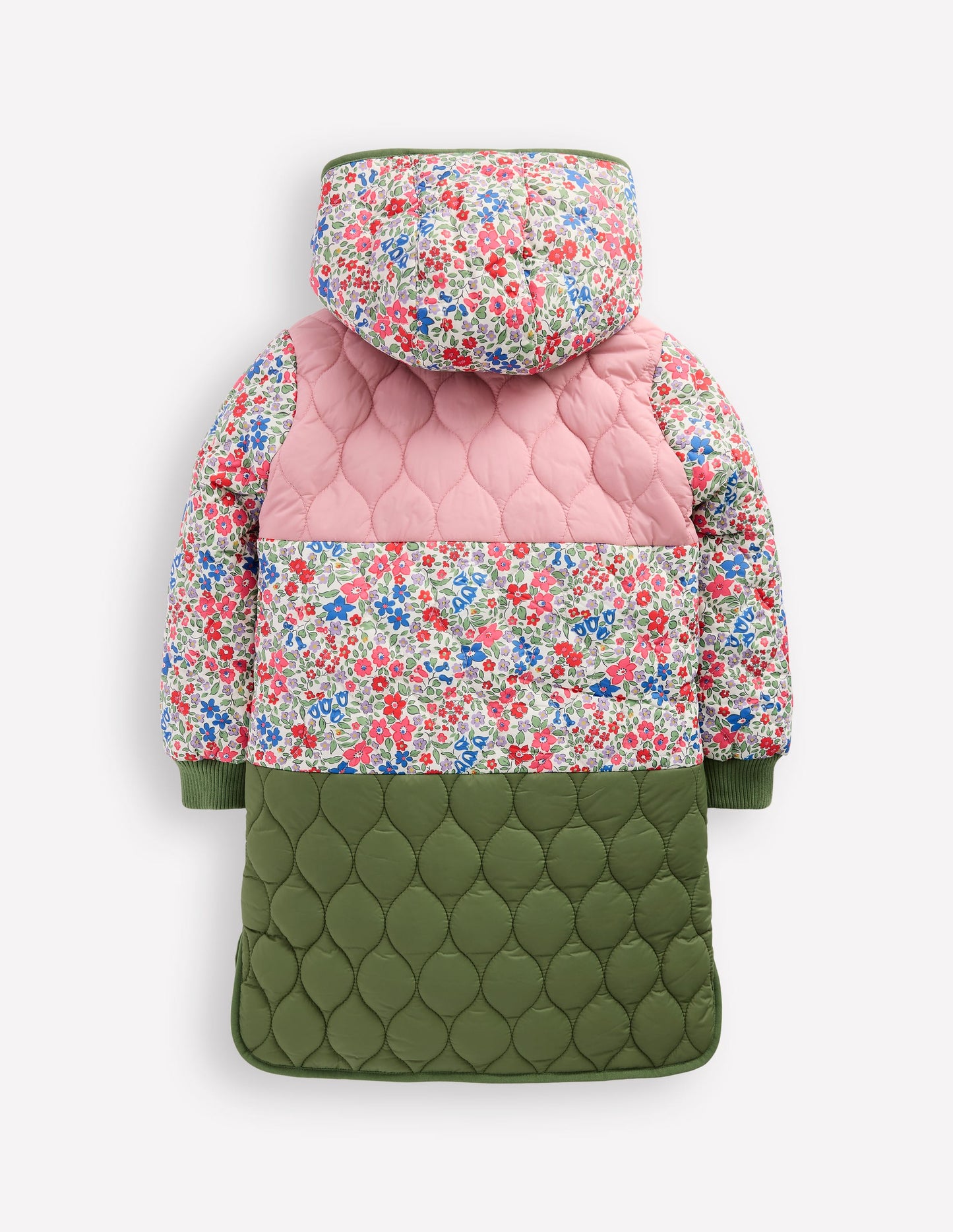 Cosy Longline Coat-Rose Pink Flowerbed