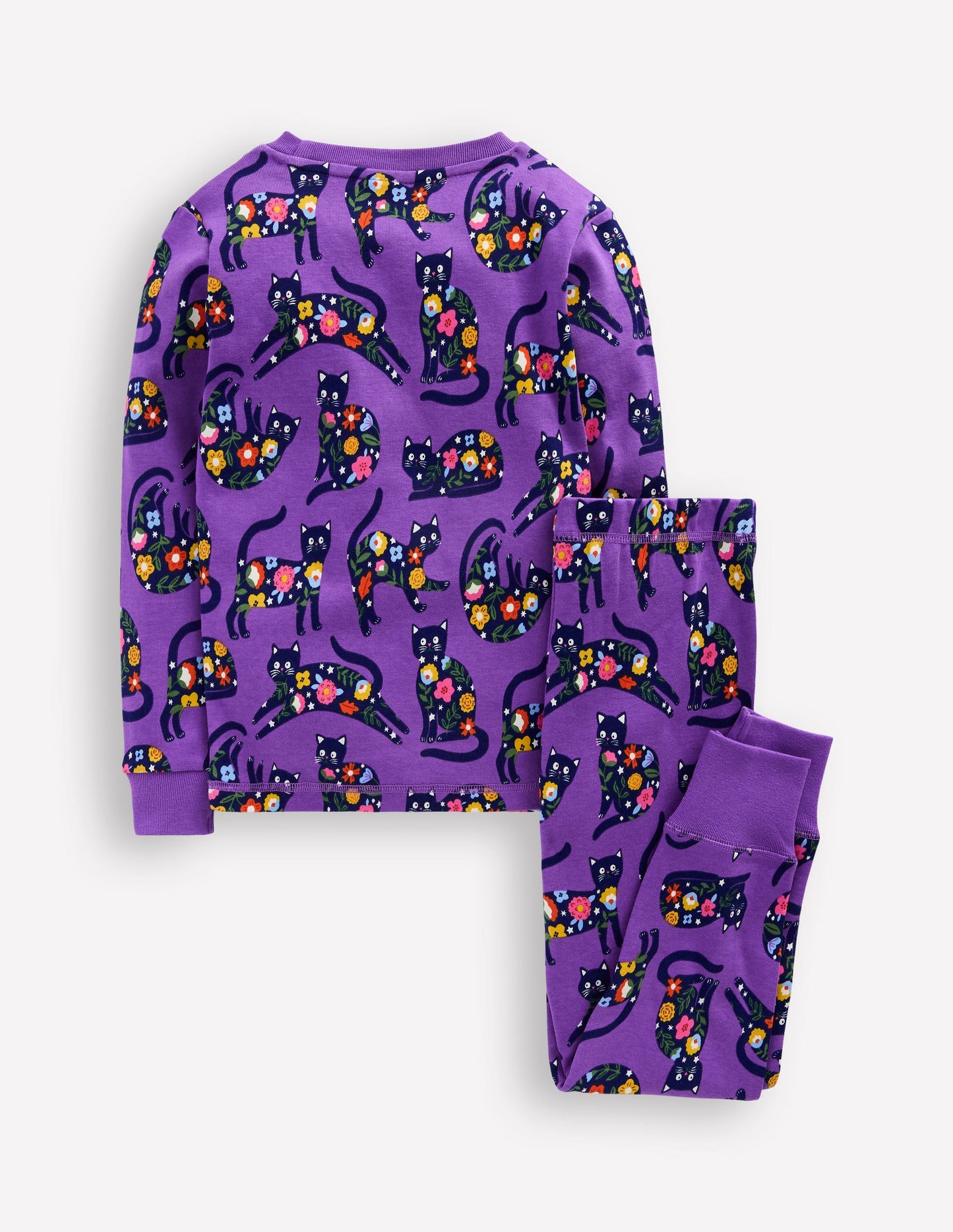 Snug Glow-In-The-Dark Pyjamas-Purple Cats
