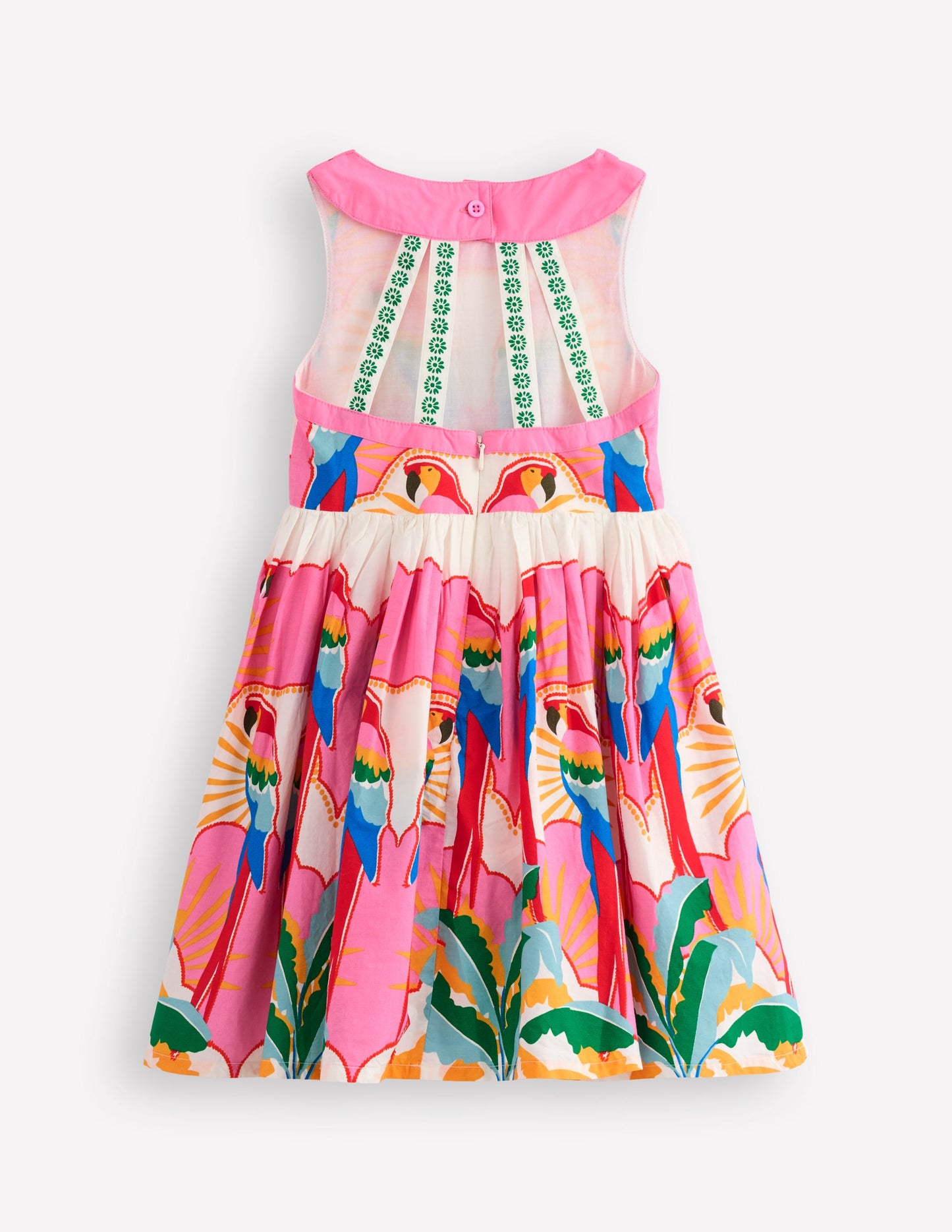 Harlow Back Detail Dress-Multi Parrot
