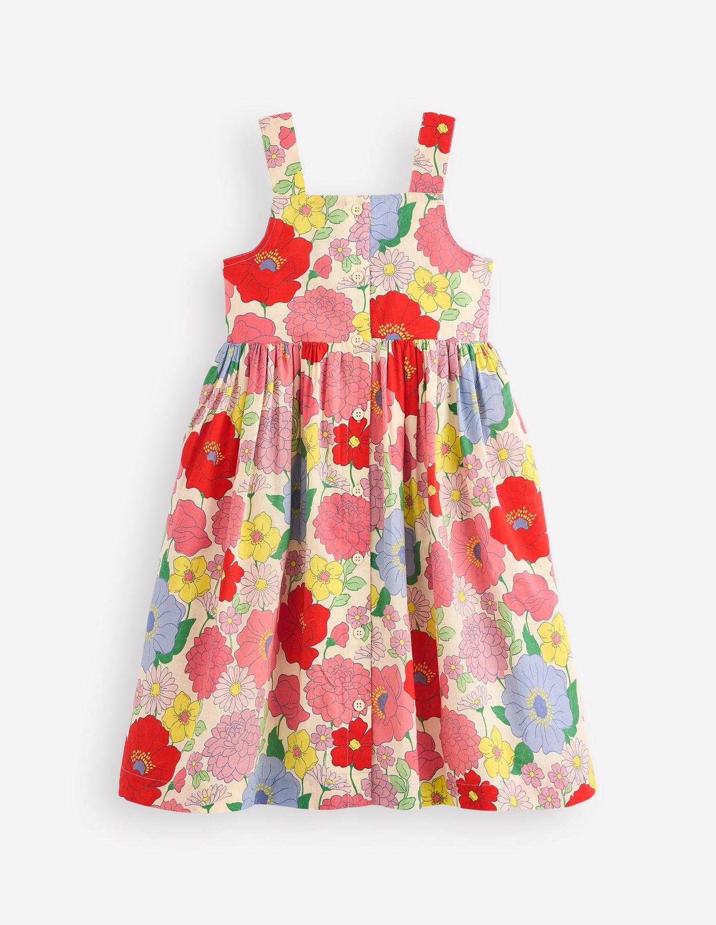 Remy Button Through Dress-Multi Summer Garden