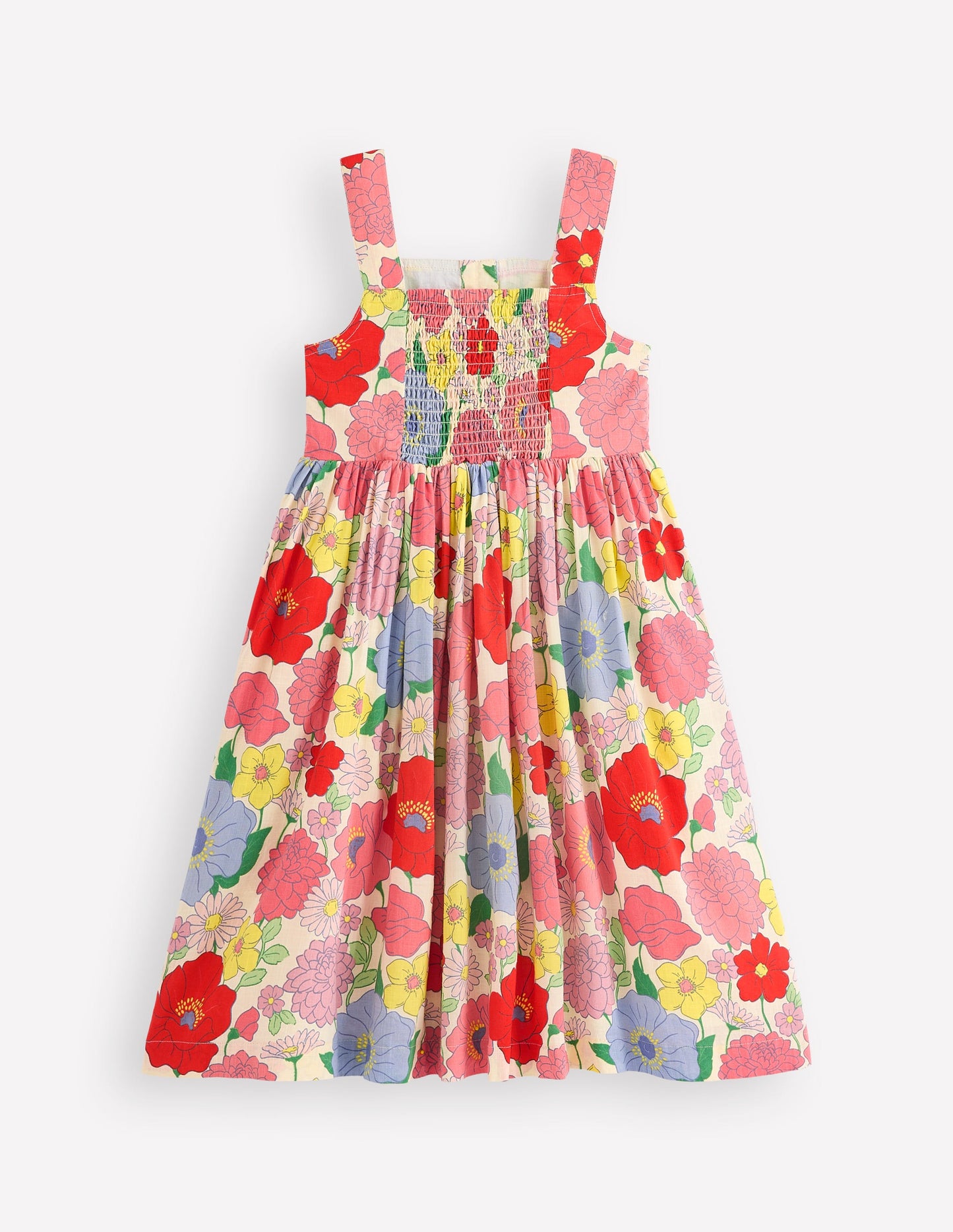 Remy Button Through Dress-Multi Summer Garden
