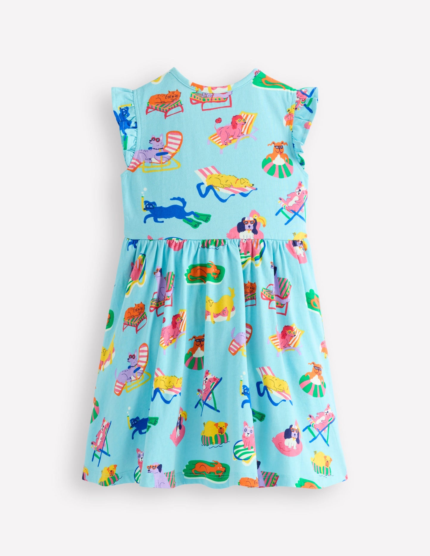 Posie Frill Sleeve Dress-Barbados Beach Poolside Pets