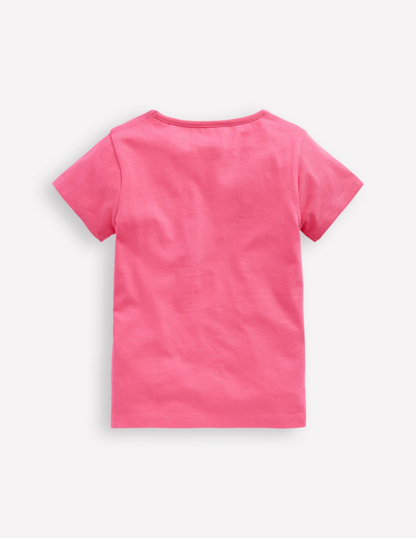 Short Sleeve Appliqué T-shirt-Rose Petal Pink Cat
