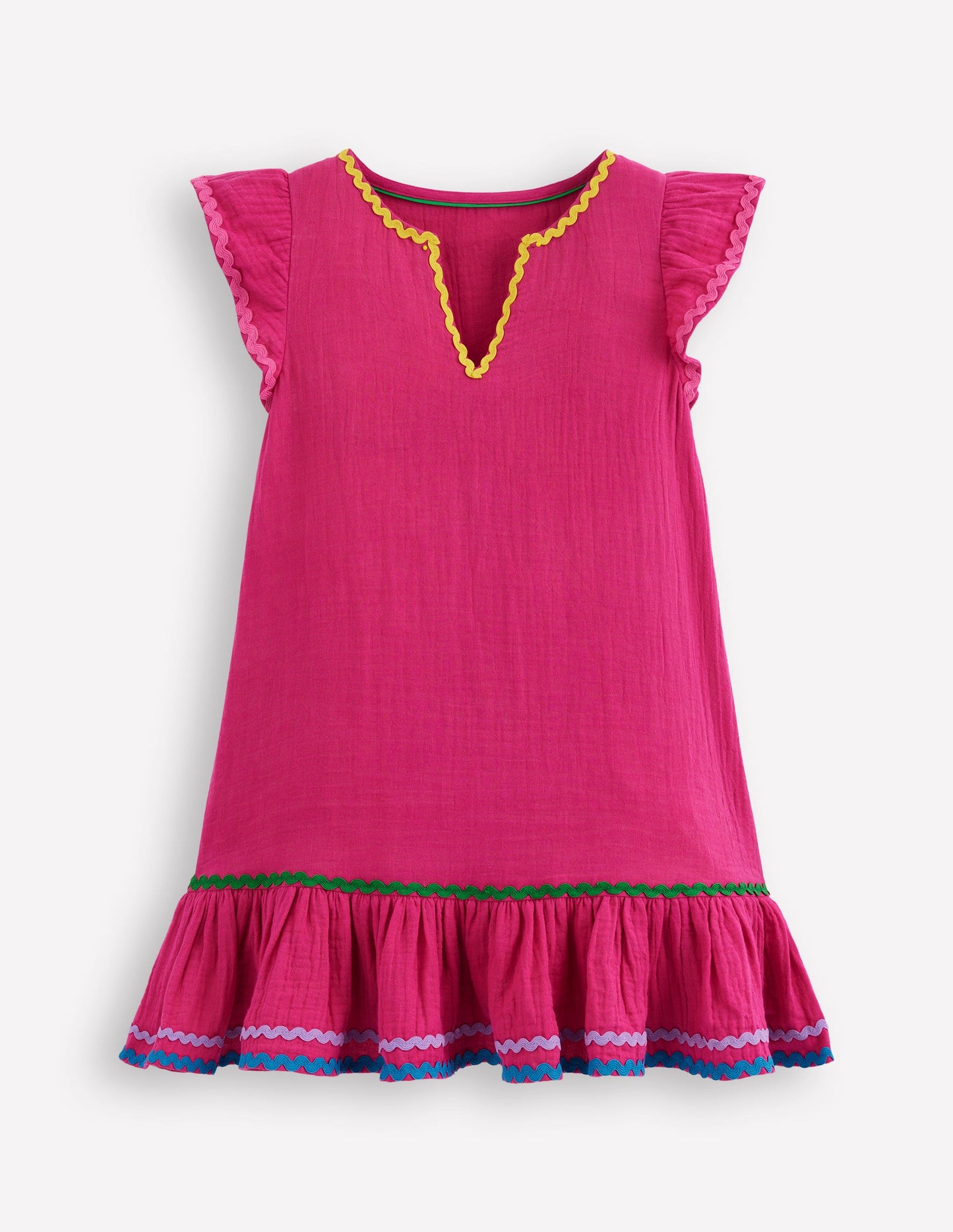 Emmy Woven Beach Dress-Raspberry Pink