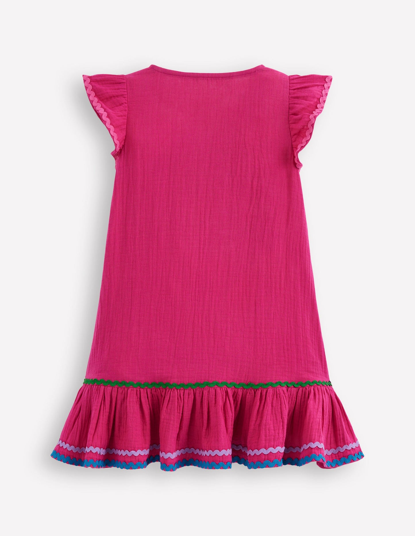 Emmy Woven Beach Dress-Raspberry Pink