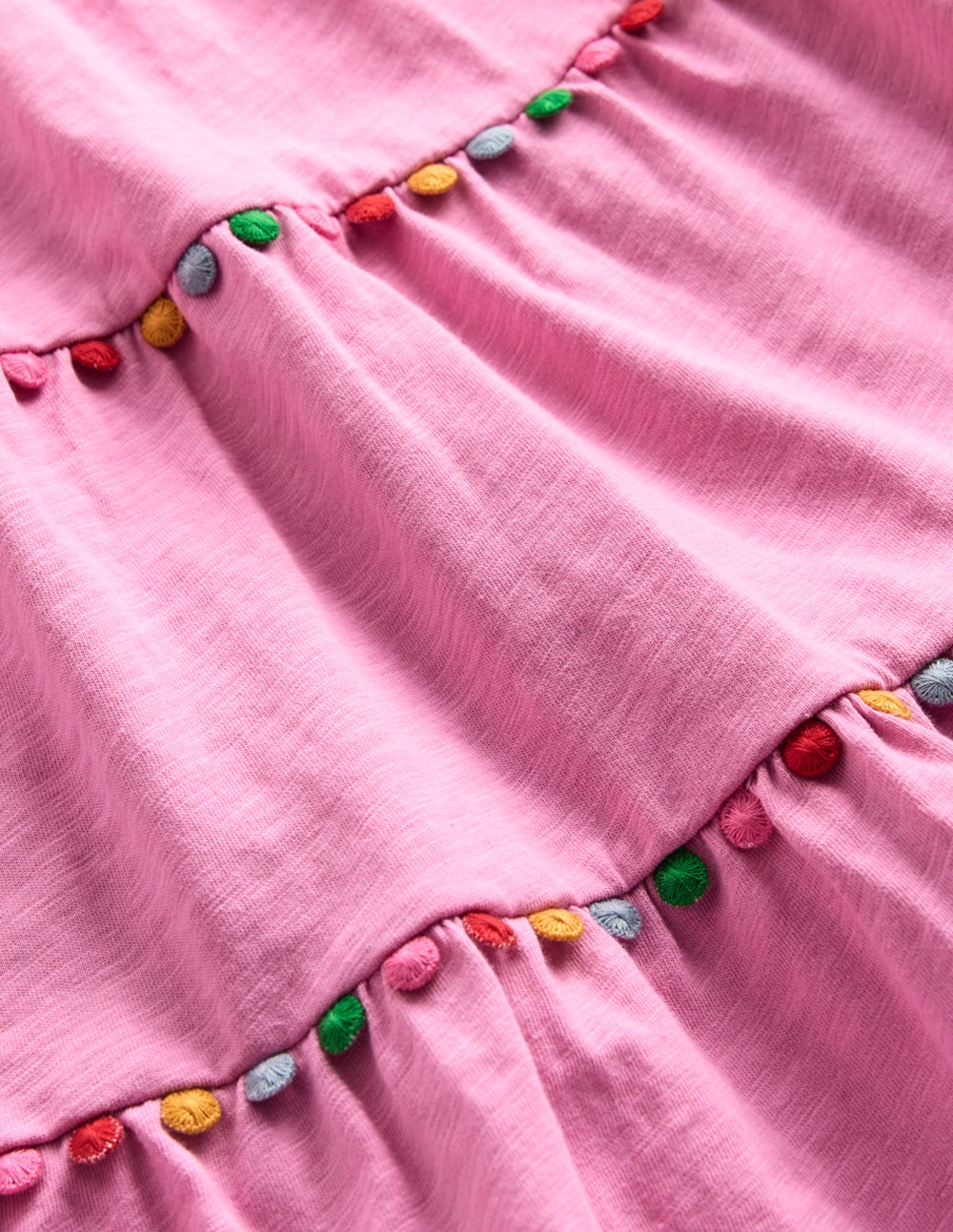 Addison Twirly Pom Dress-Pink
