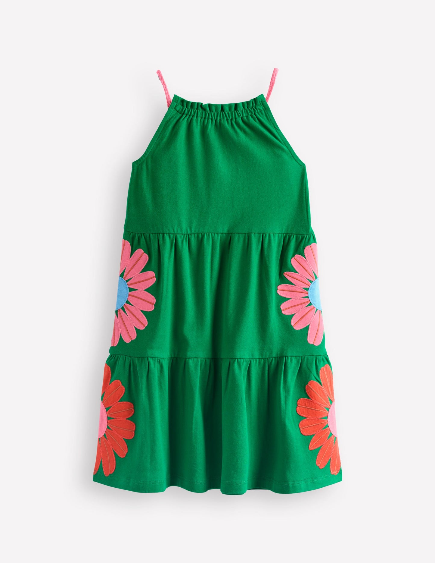 Enola Hotchpotch Jersey Dress-Rich Emerald Flowers