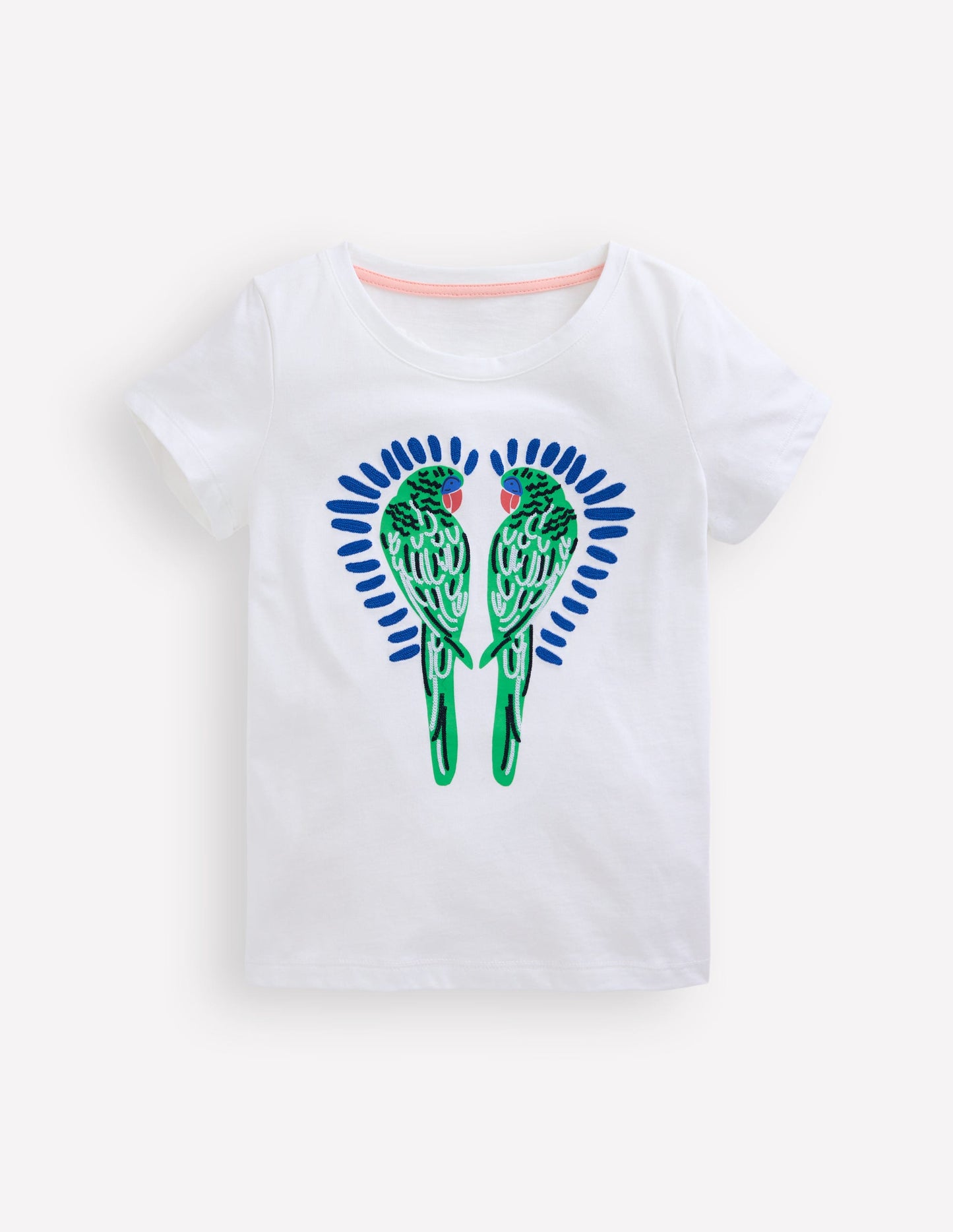 Bay Boucle T-Shirt-White Birds
