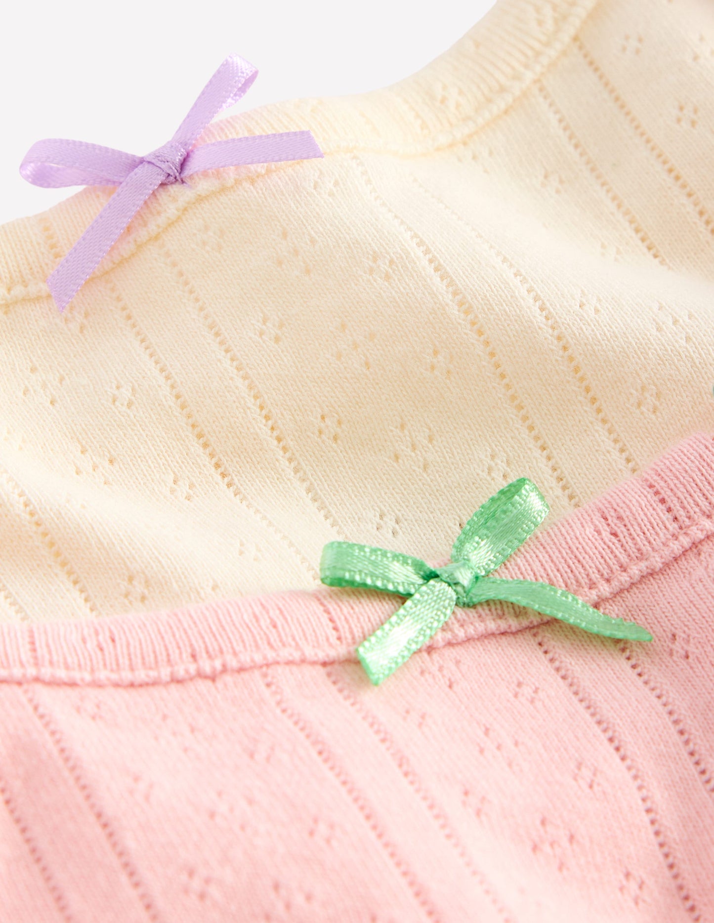 2-Pack Vests-Pointelle Stripe