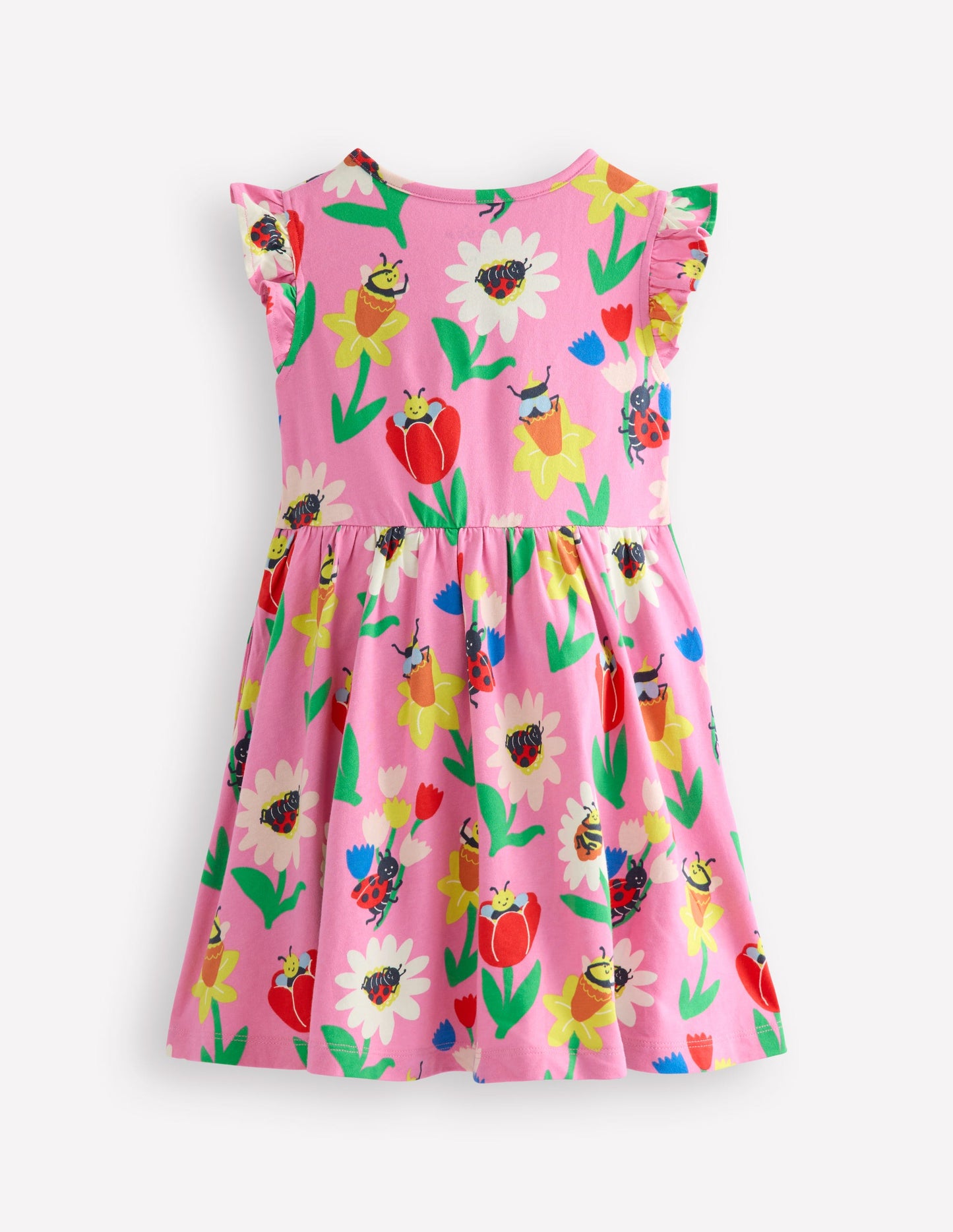 Posie Frill Sleeve Dress-Sugared Lilac Spring Garden