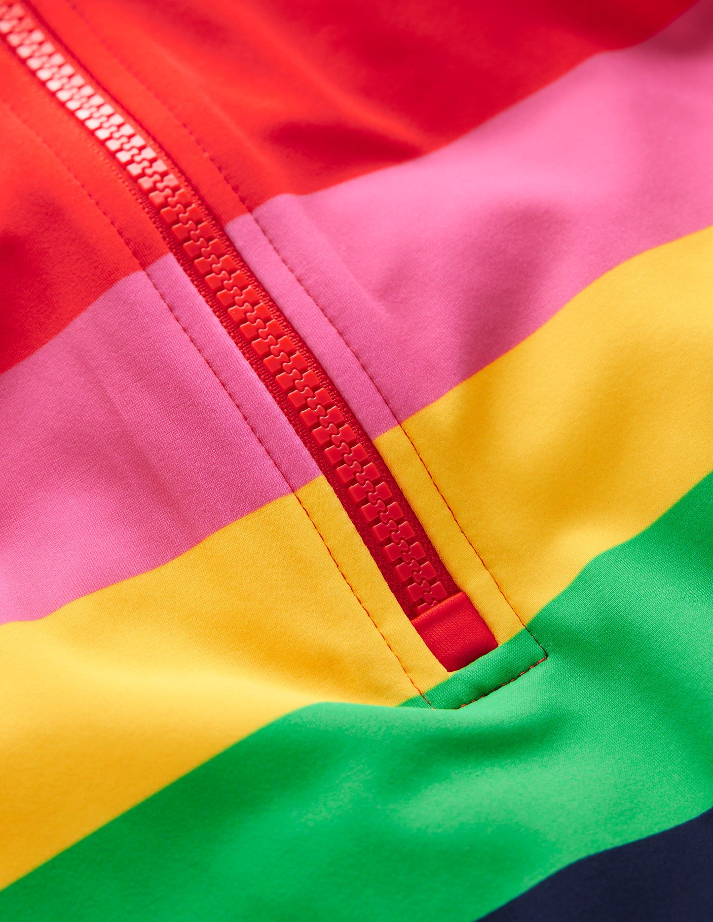 Short Sleeve Swimsuit-Red Multi Stripe