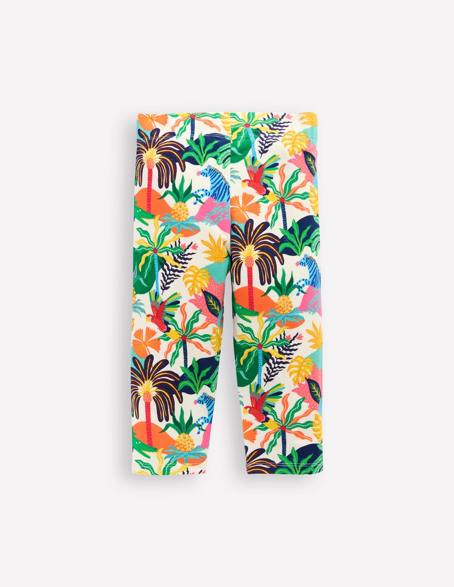 Fun Cropped Leggings-Soft Ivory Multi Jungle