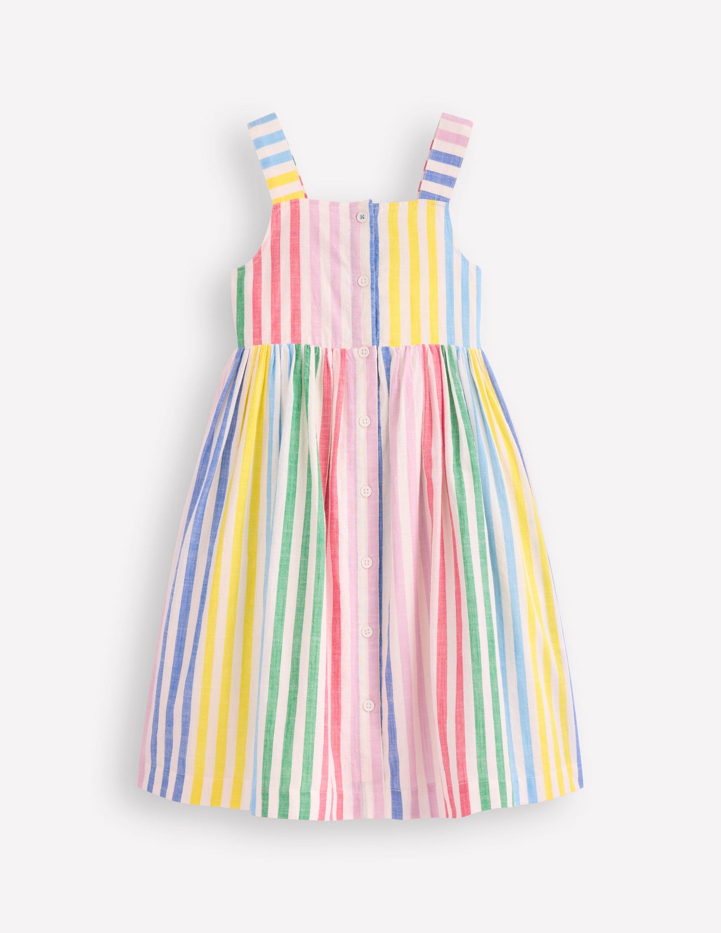 Remy Button Through Dress-Multi Stripe