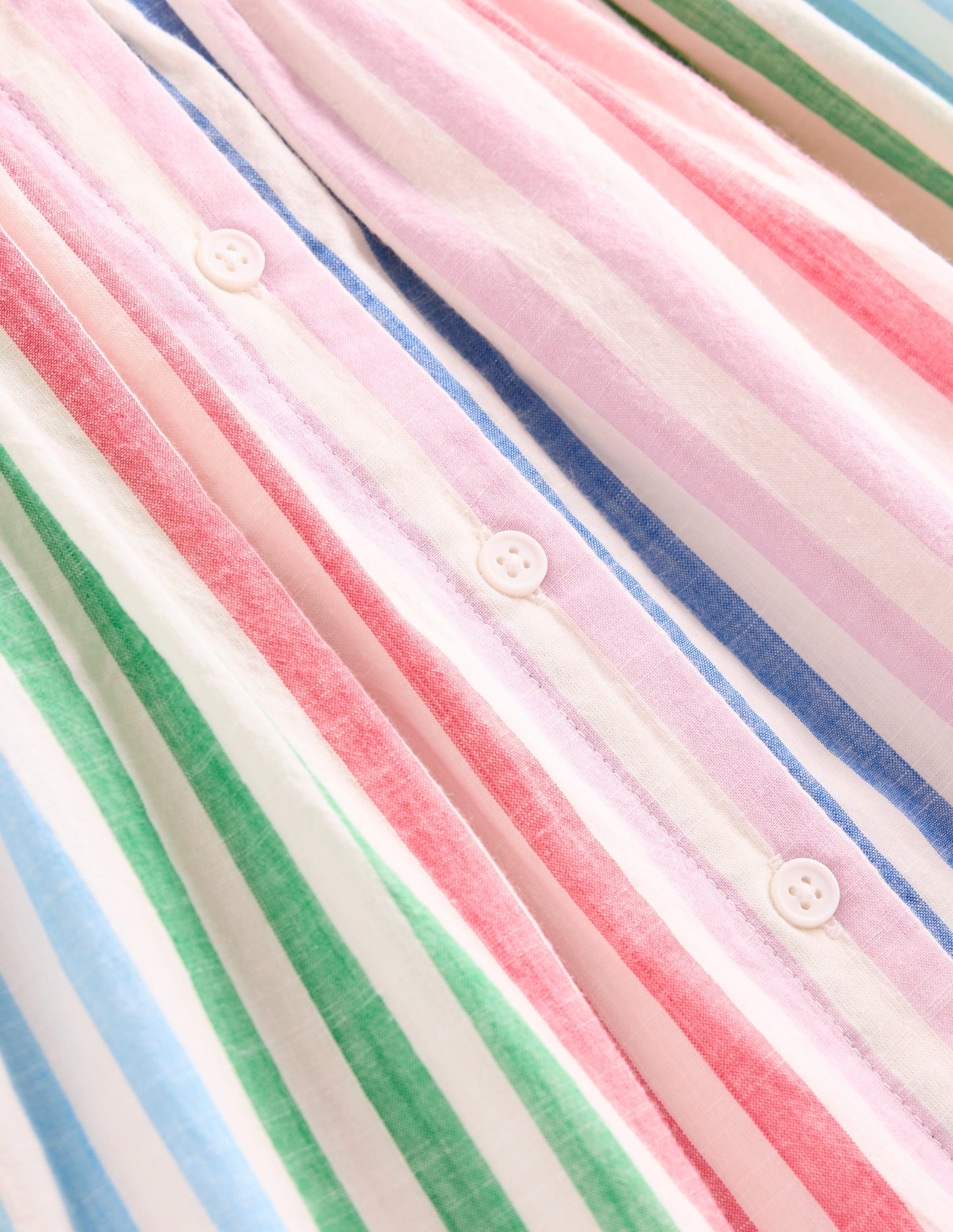 Remy Button Through Dress-Multi Stripe