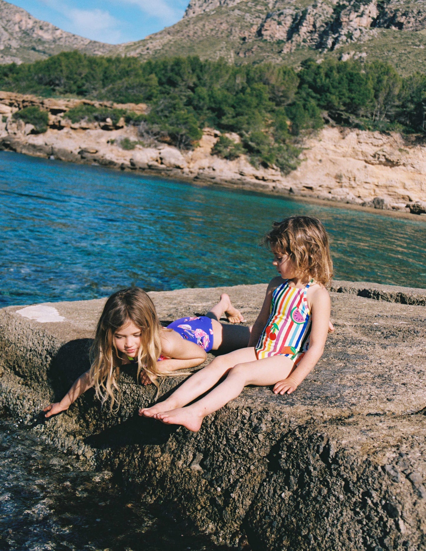 Ellery Fun Logo Swimsuit-Rainbow Stripe Fruit