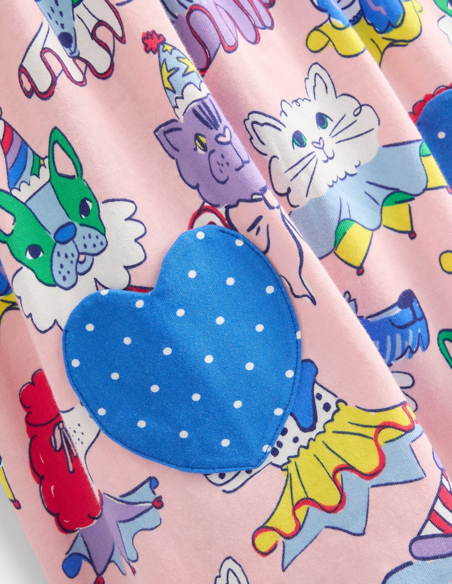 Short-sleeved print tunic set-Chalk Pink Parade Pets