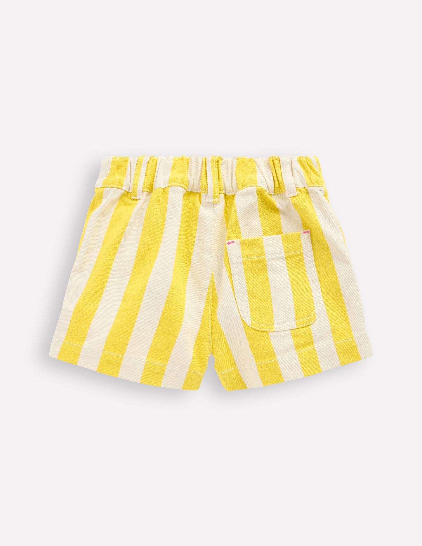 Patch Pocket Shorts-Pineapple Yellow Stripe