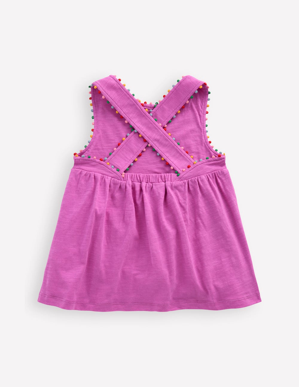 Cross-back Pom Vest-Foxglove Purple