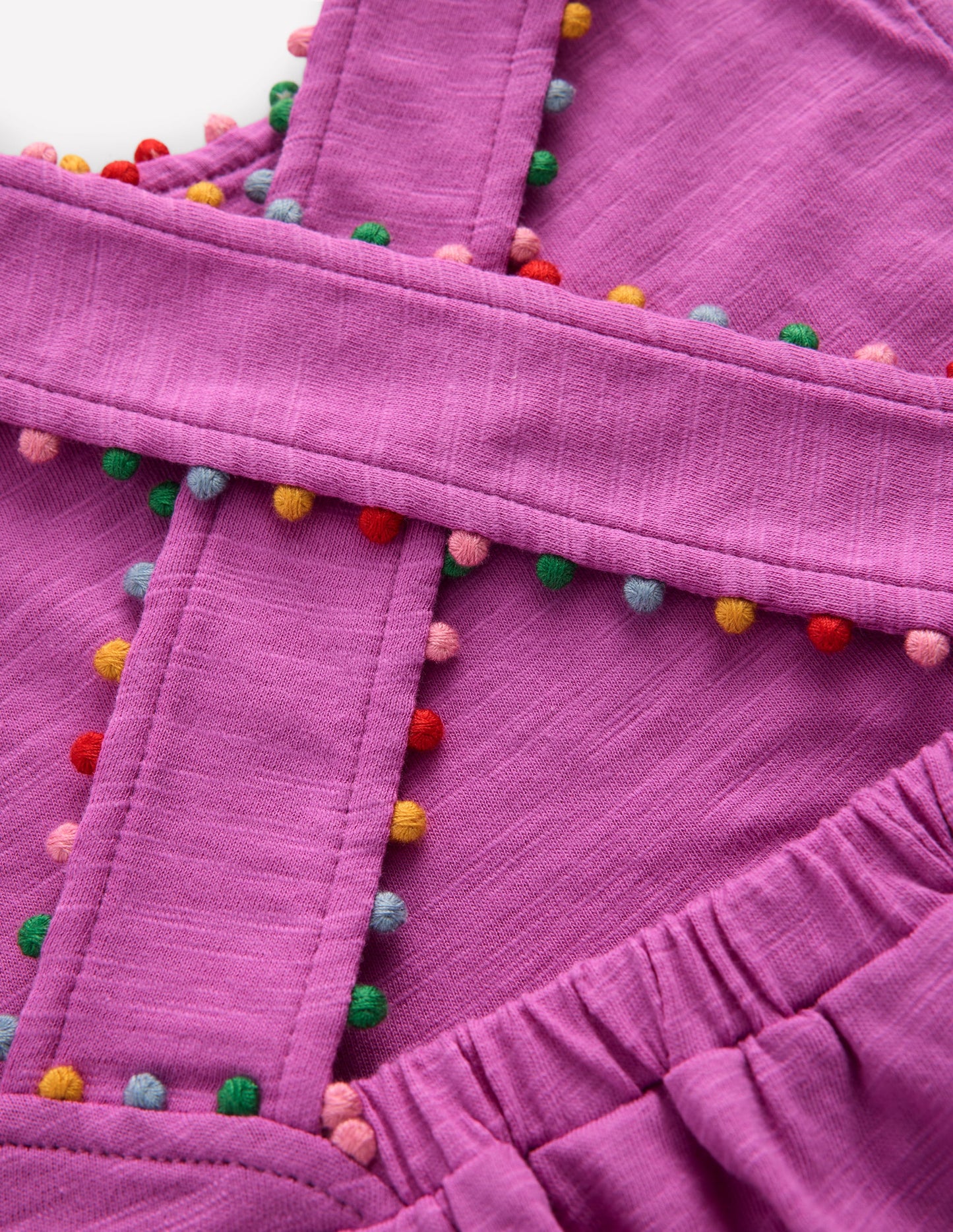 Cross-back Pom Vest-Foxglove Purple