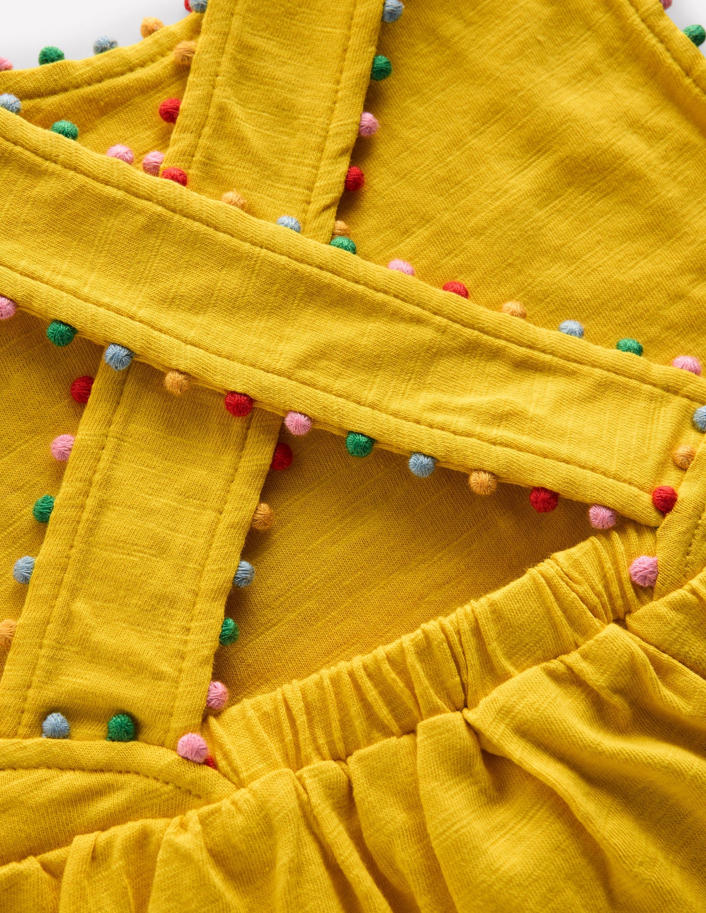 Cross-back Pom Vest-Pineapple Yellow