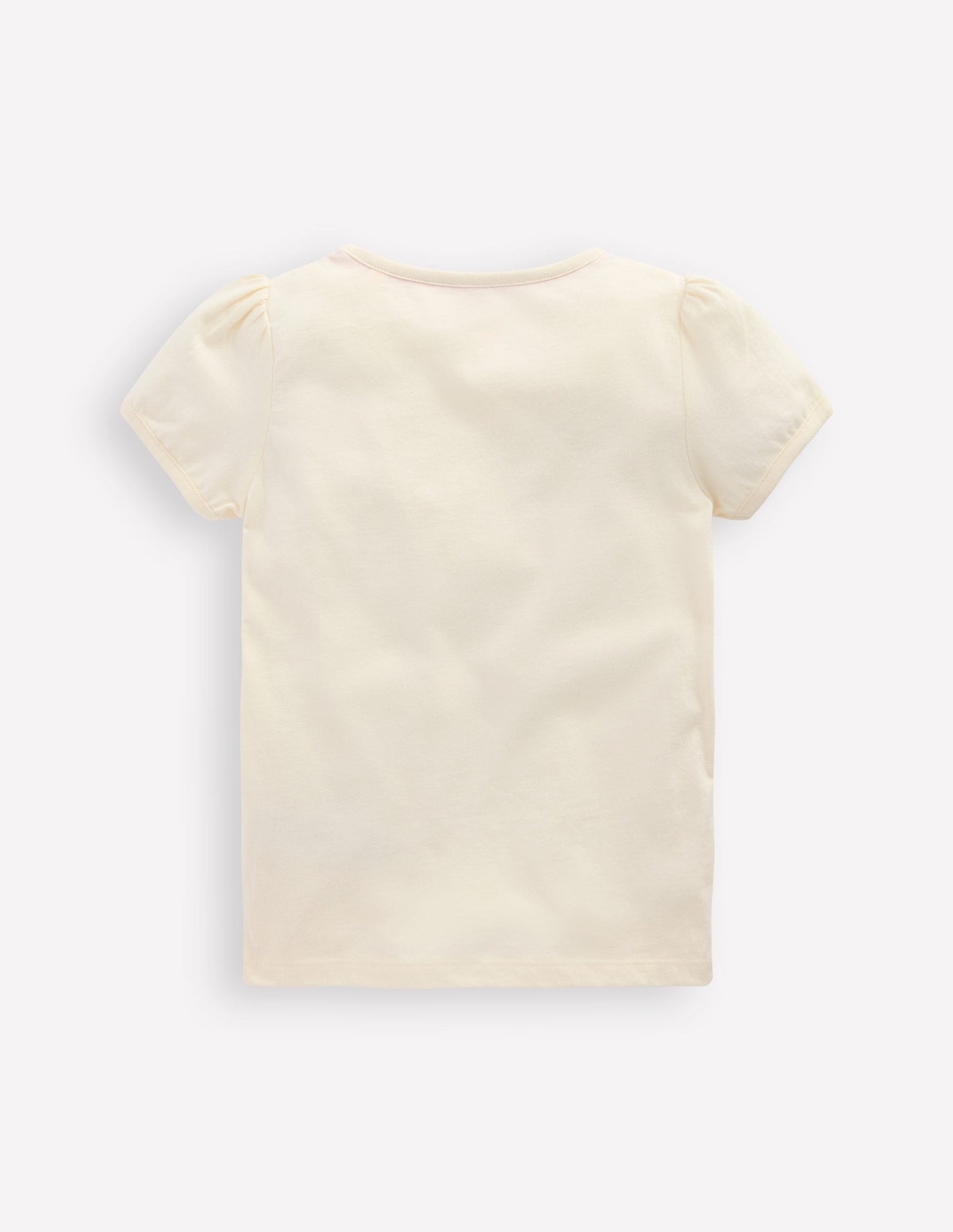 Puff Sleeve Applique Top-Soft Ivory Horse