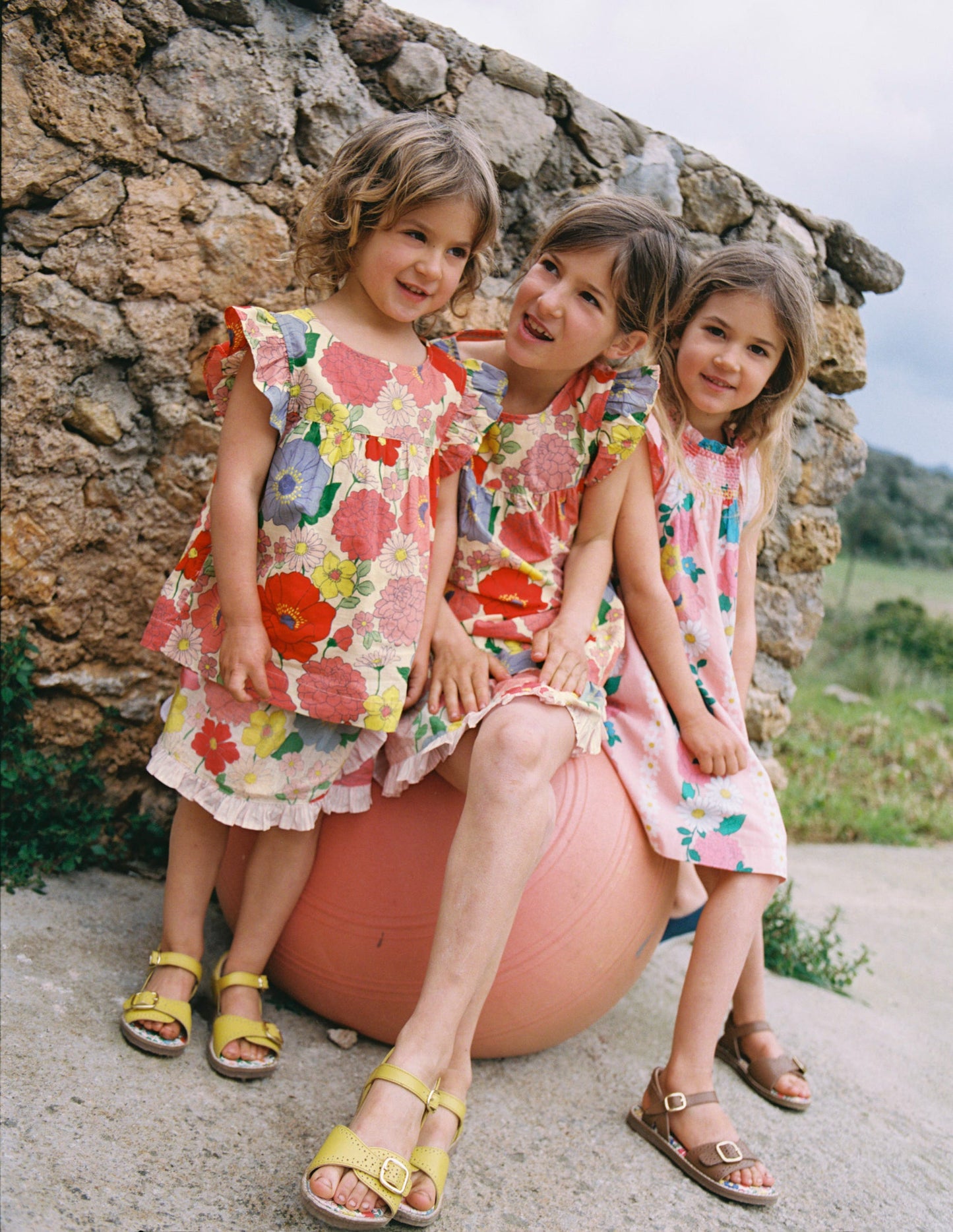 Wrap Frill Skort-Multi Summer Garden
