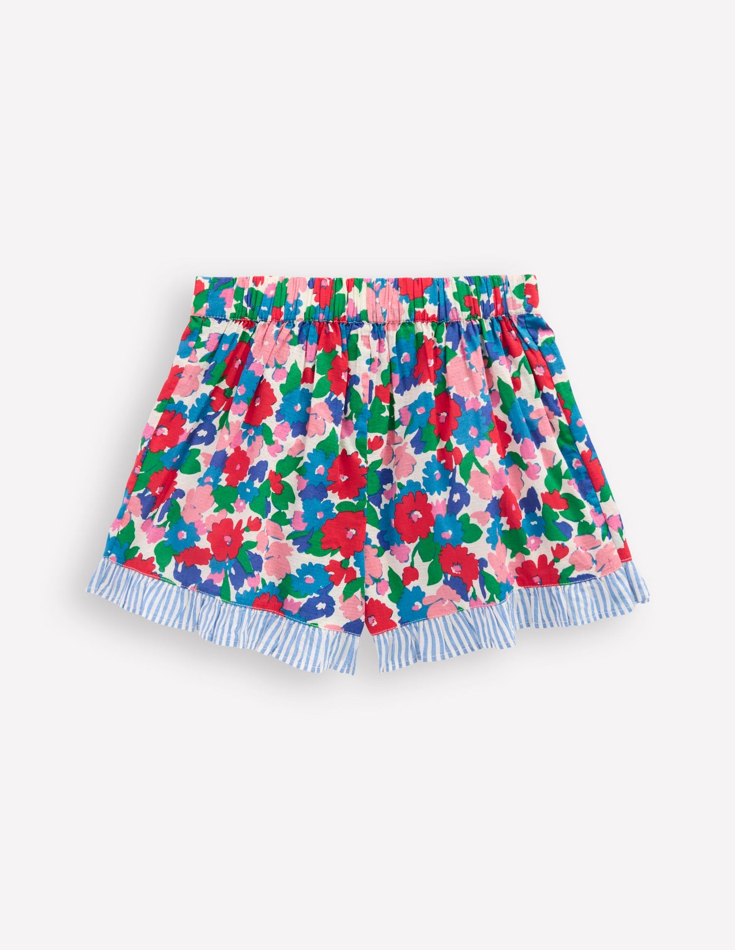 Wrap Frill Skort-Multi Flower Bunch