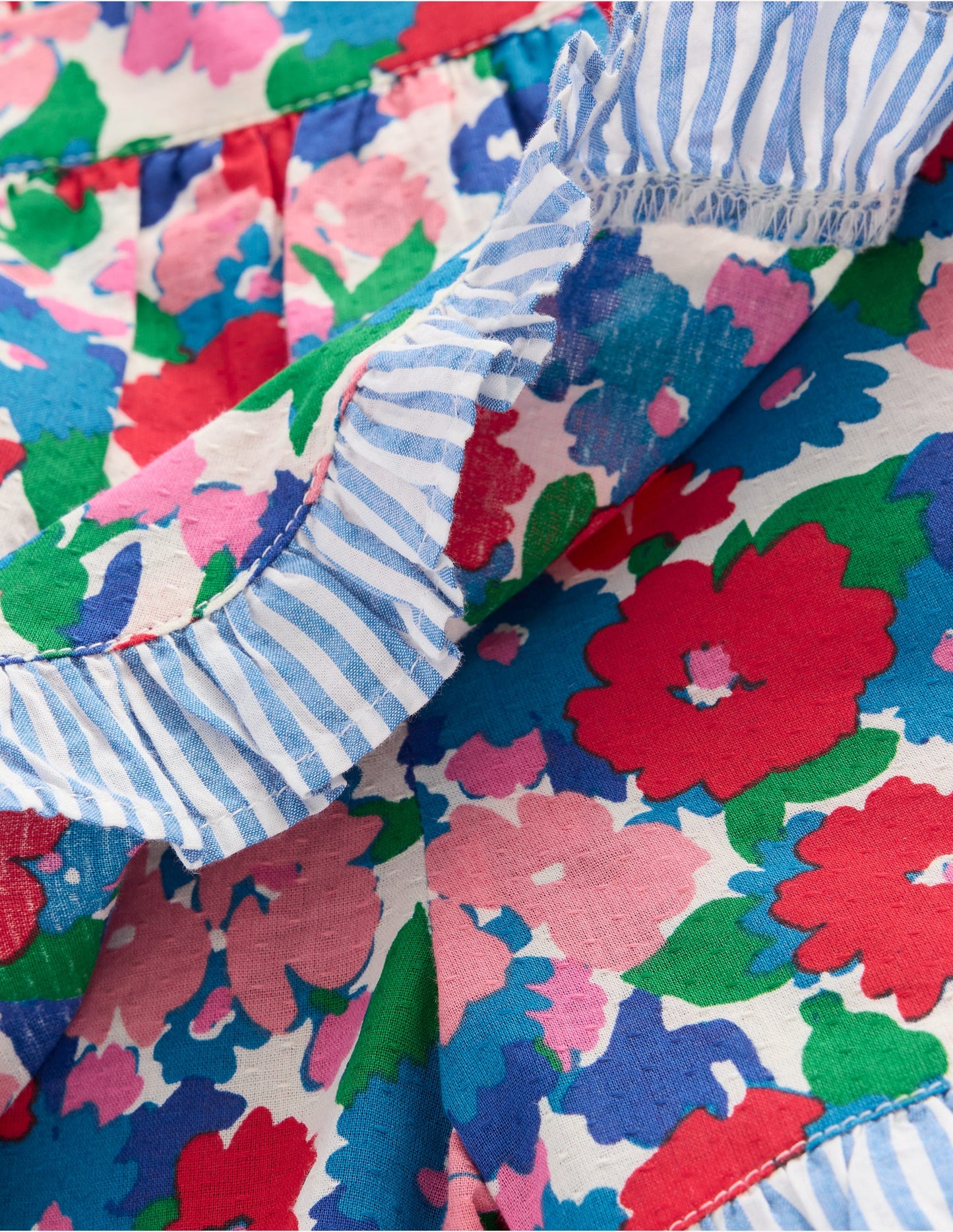 Wrap Frill Skort-Multi Flower Bunch
