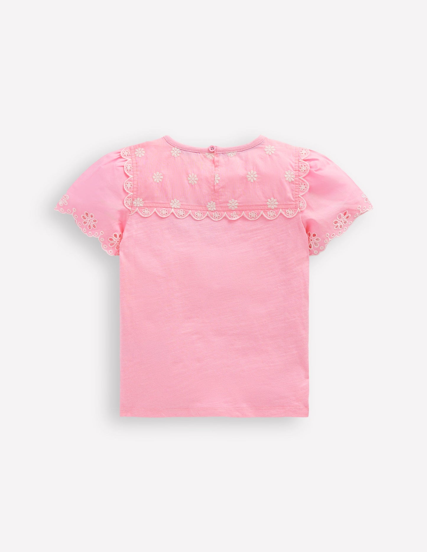 Broderie Sleeve Tee-Vintage Mauve