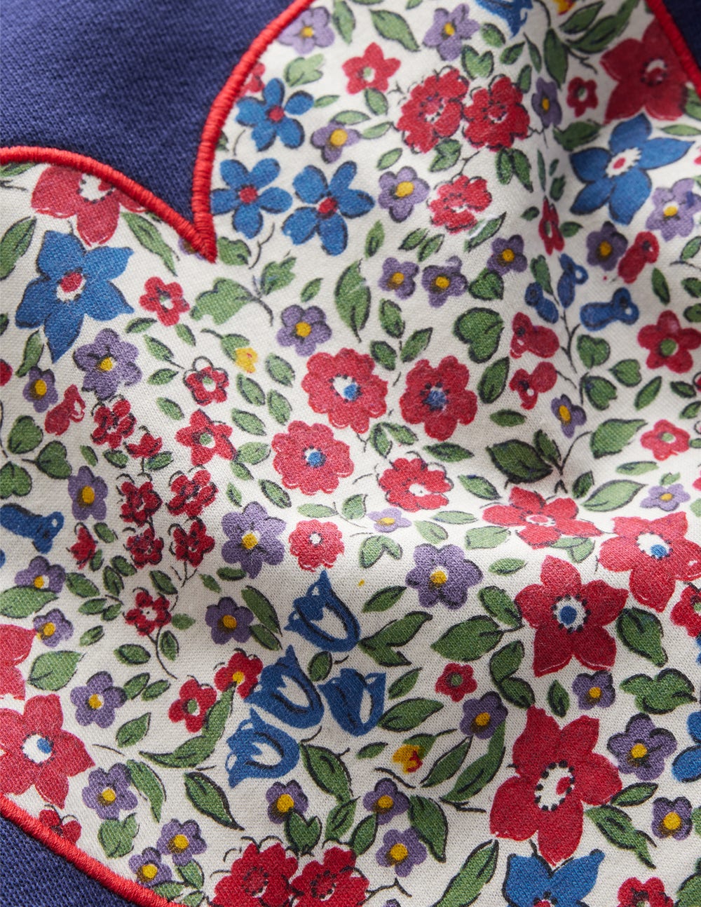 Bobbie Appliqué Sweatshirt-Starboard Blue Hearts
