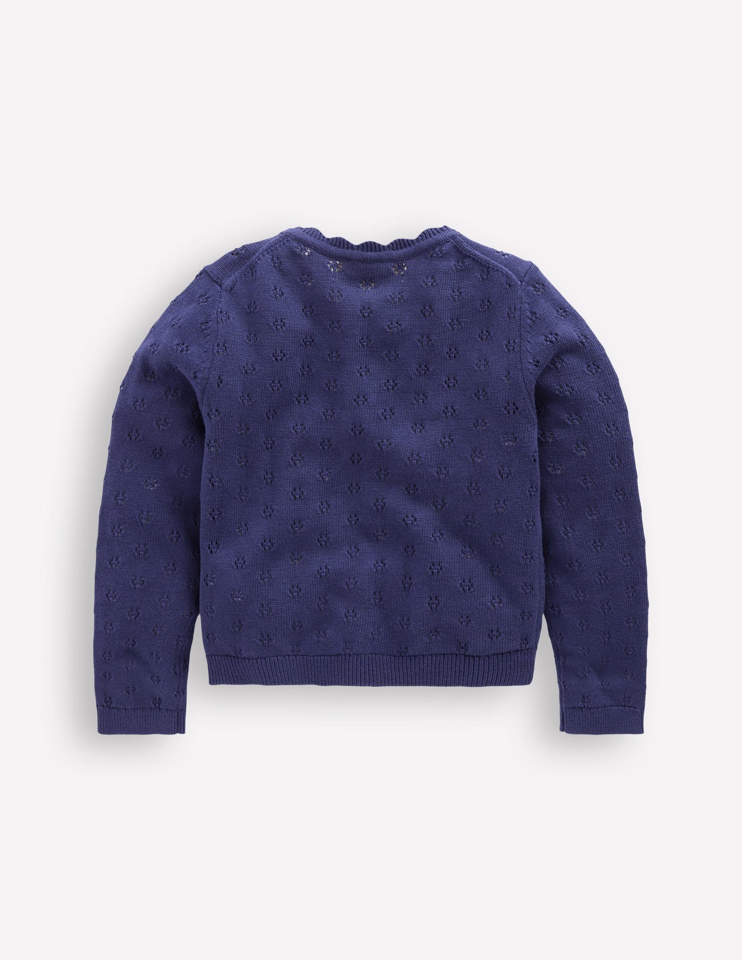 Everyday Scalloped Cardigan-College Navy