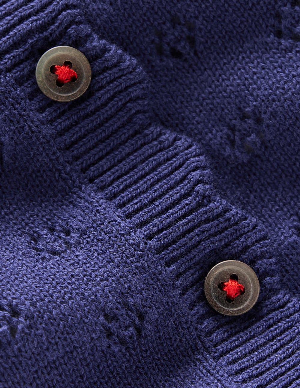 Everyday Scalloped Cardigan-College Navy