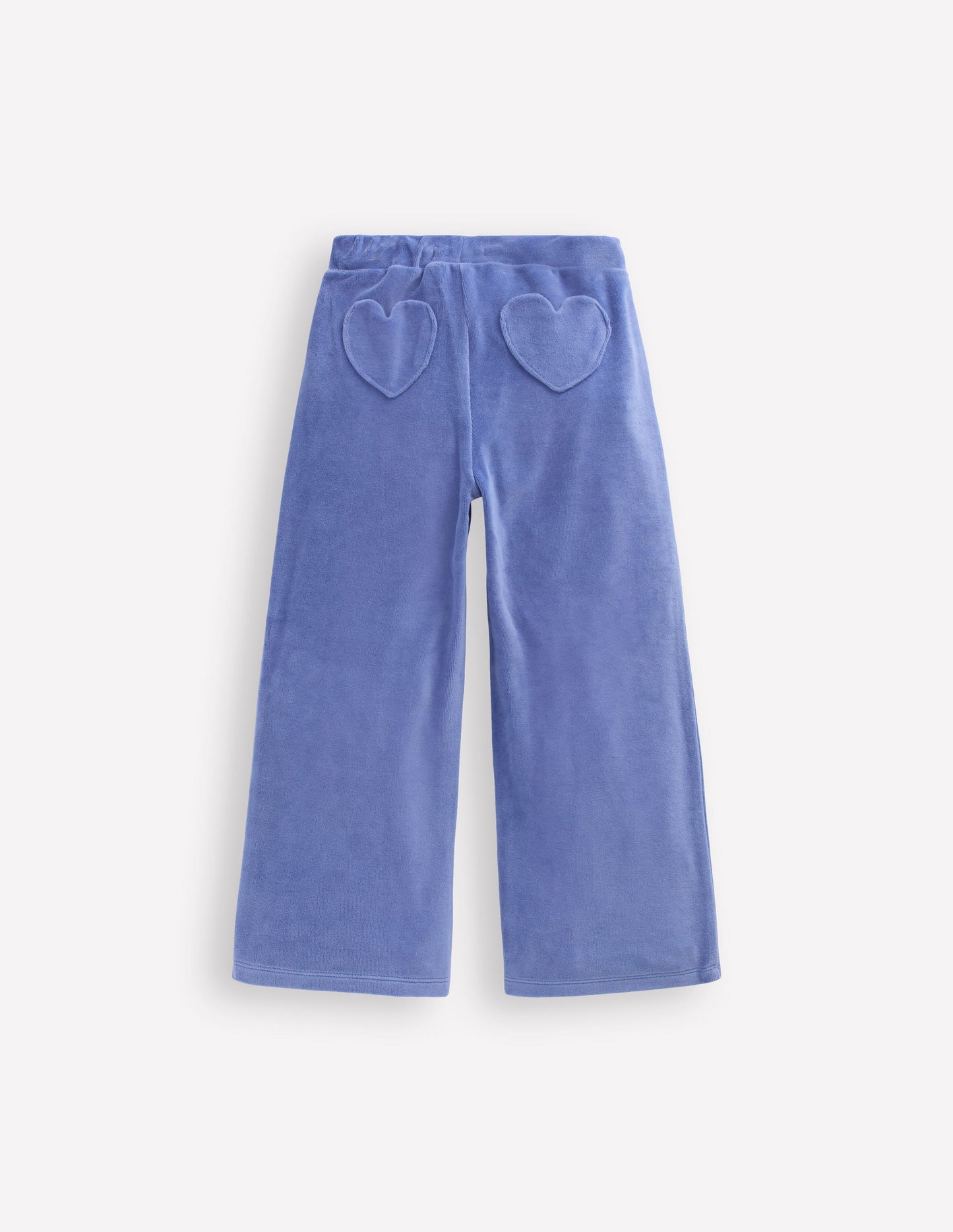 Heart Pocket Velour Jogger-Soft Blue