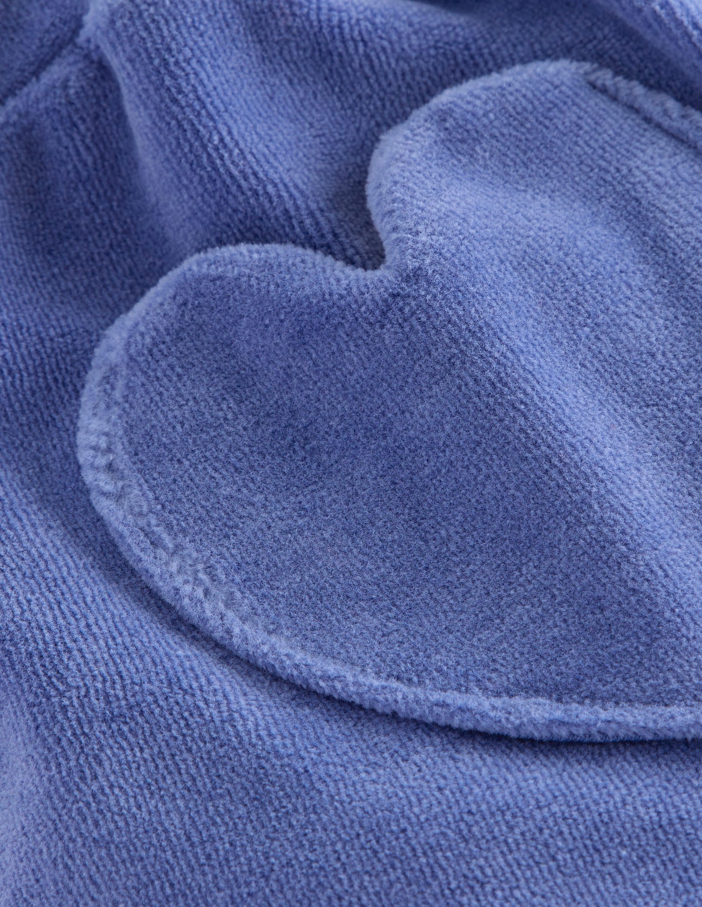 Heart Pocket Velour Jogger-Soft Blue