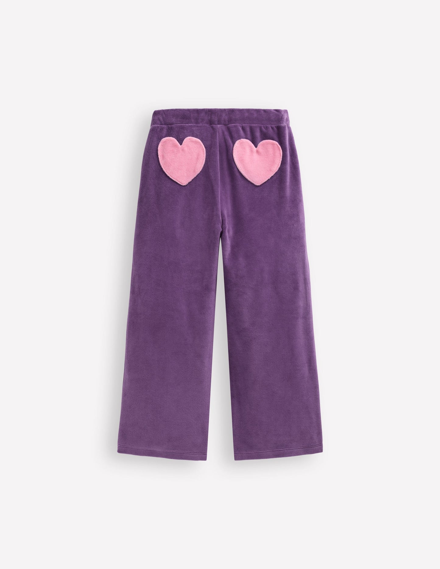 Heart Pocket Velour Jogger-Mystical Purple