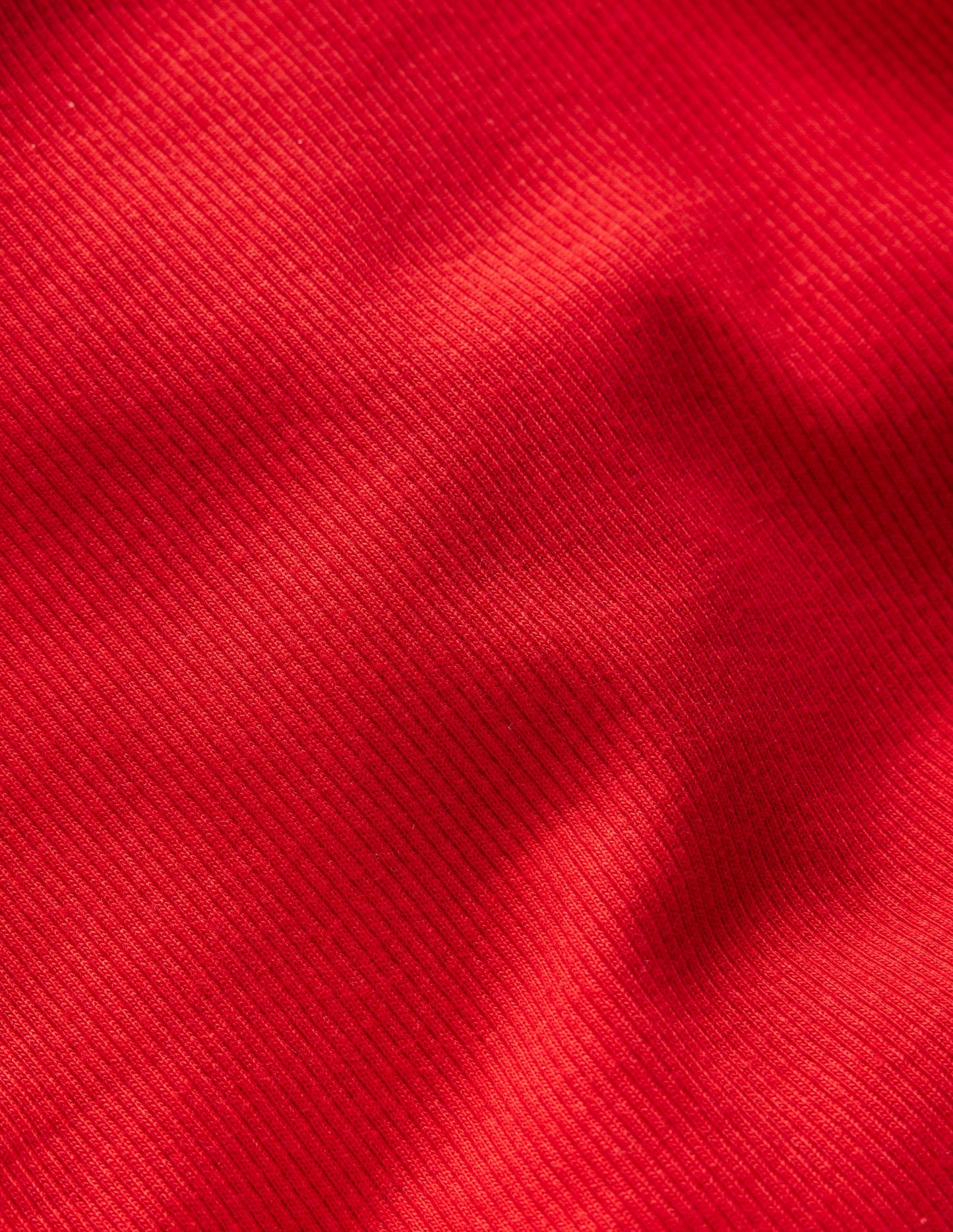 Ribbed Roll Neck Top-Poppy Red