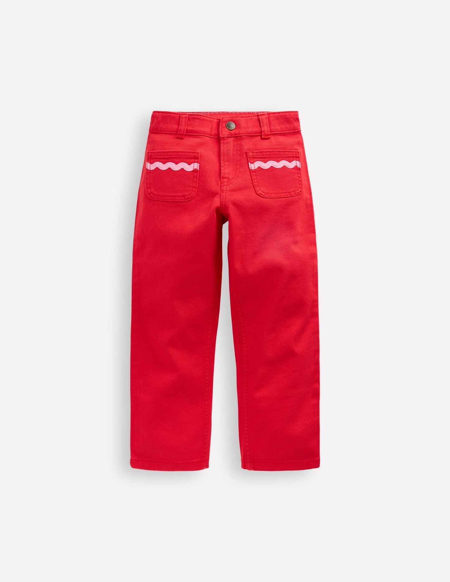 Patch Pocket Trouser-Poppy Red