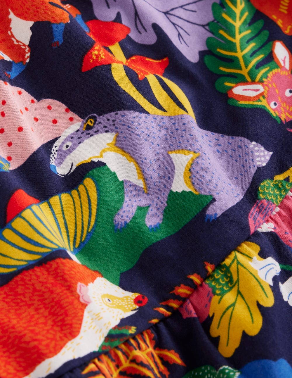 Ariel Long Sleeve Twirly Dress-Multi Rainbow Forrest-3