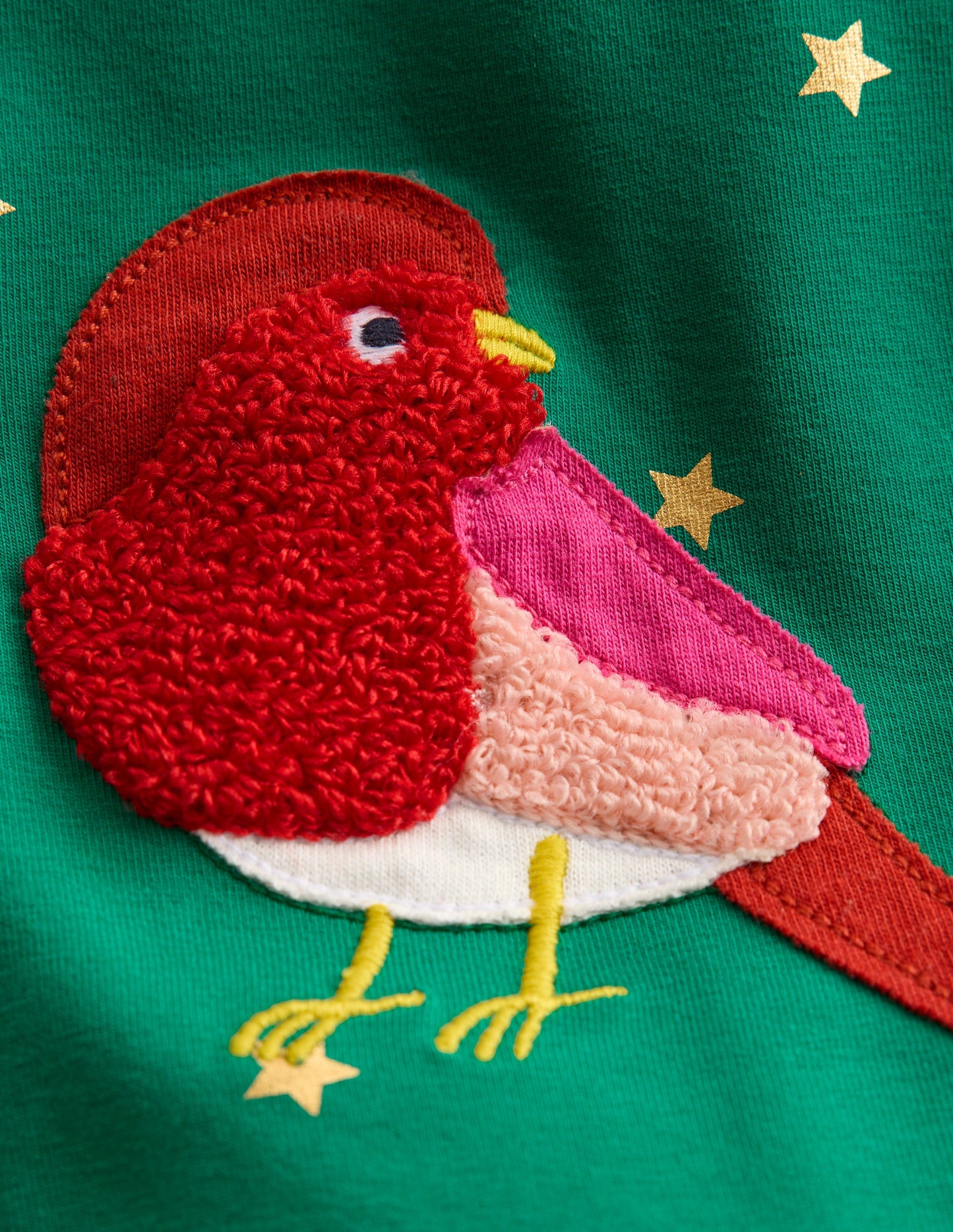 Appliqué Leggings-Jewel Green Robins