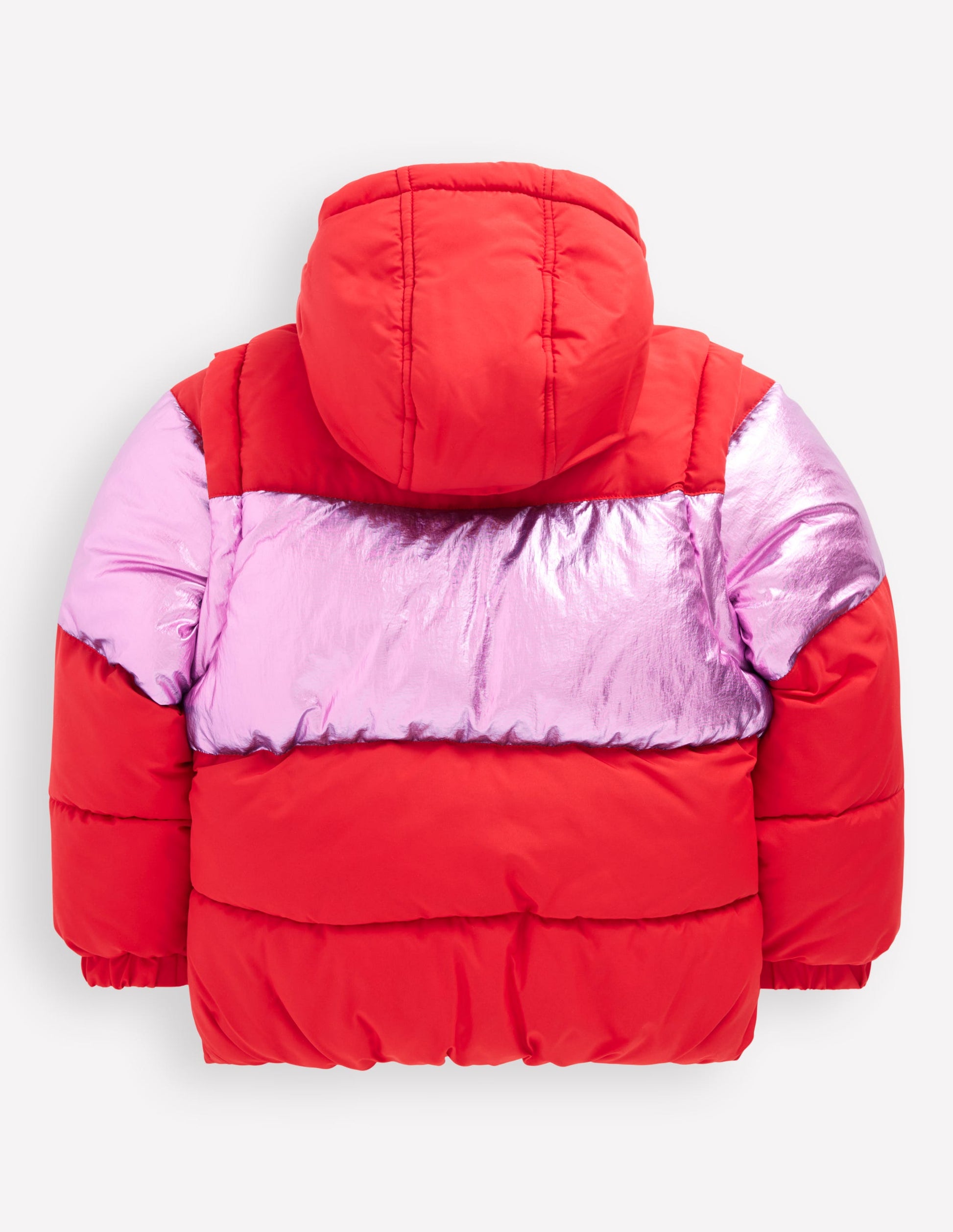2-in-1 Padded Coat-Red/Pink Metallic-4